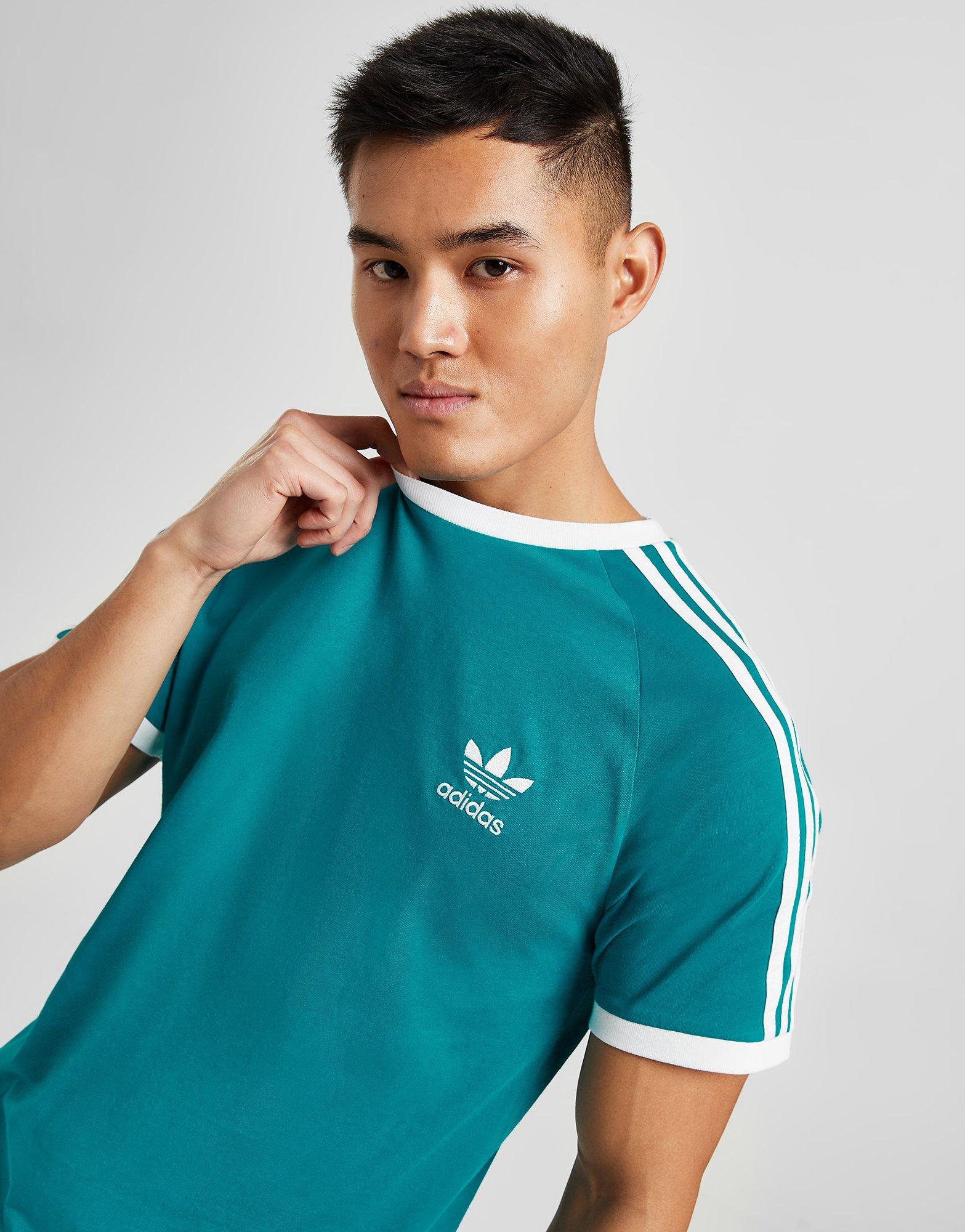Veilig Stevenson gans Groen adidas Originals California 3-Stripes T-Shirt Heren - JD Sports  Nederland
