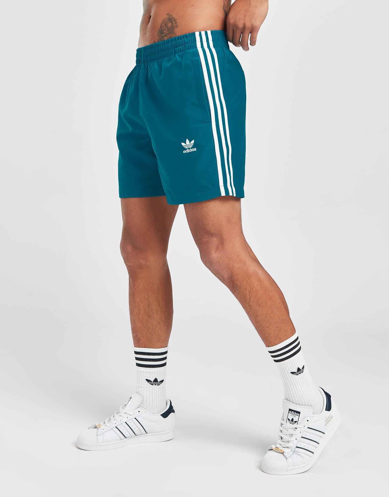 Adidas originals 3 on sale stripe swim shorts