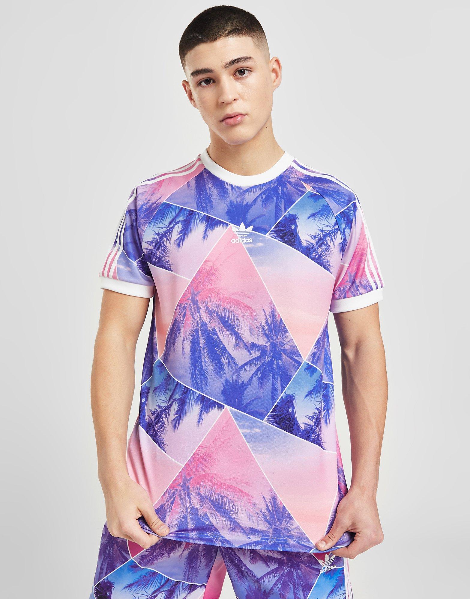 Pink Originals Palm All Over Print T-Shirt JD Sports UK