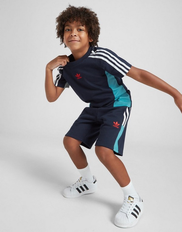 dechifrere syg Gepard Blue adidas Originals Chevron Colour Block T-Shirt/Shorts Set Children | JD  Sports Global