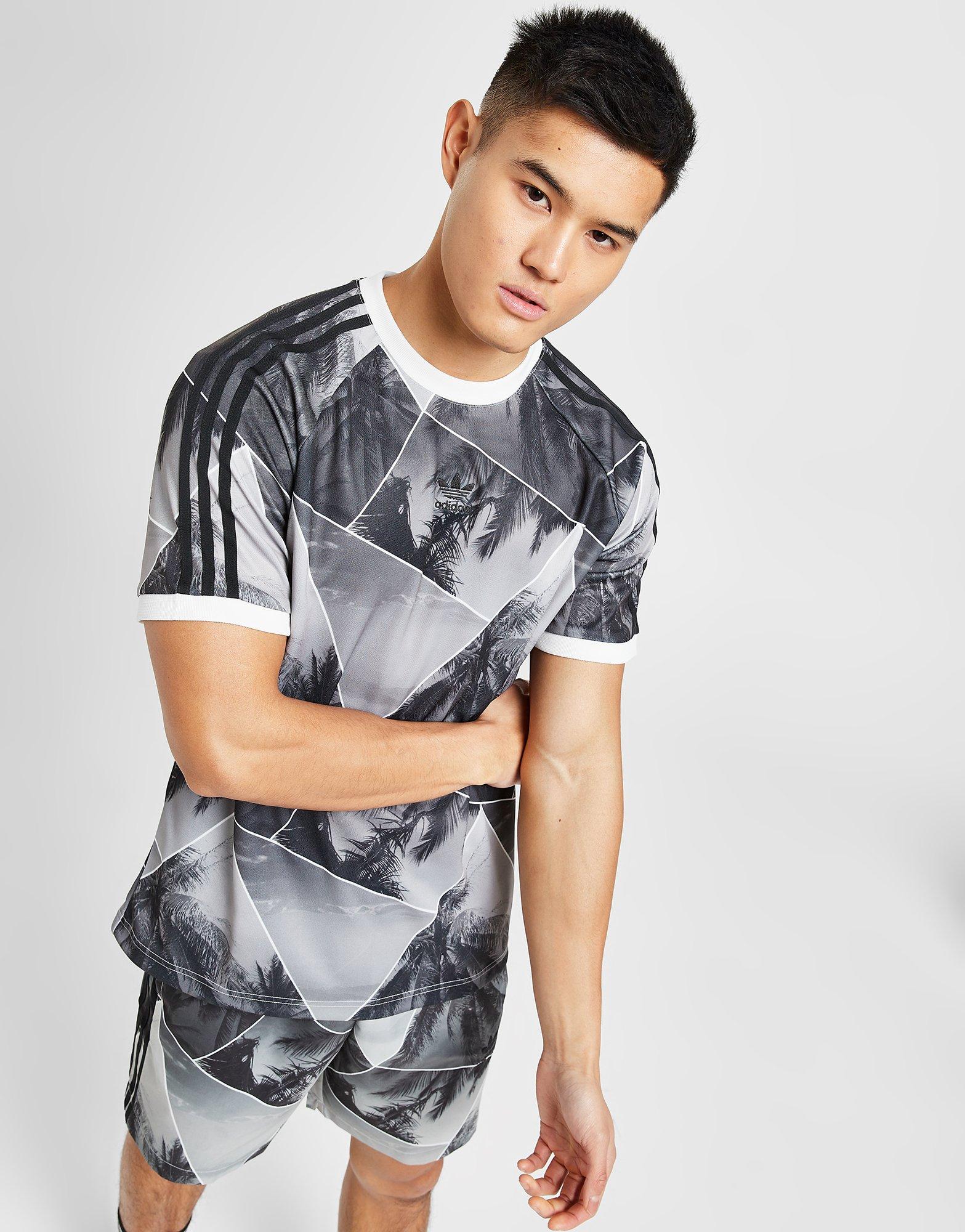 Black adidas Originals Palm All Over Print T-Shirt | JD Sports Global