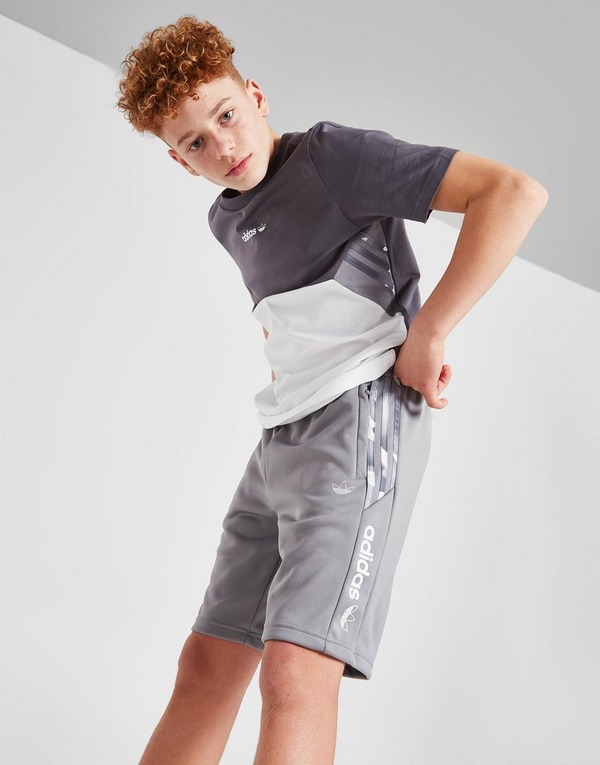 Grey adidas Originals Itasca Camo Shorts Junior | JD Global