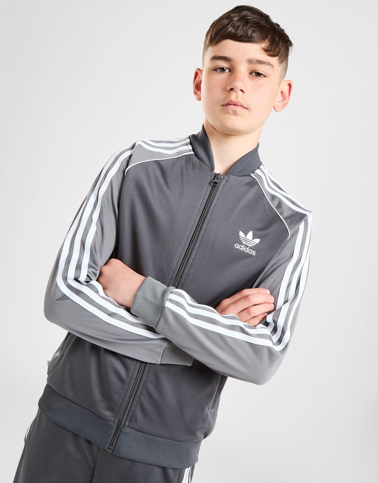 Grey adidas Originals SST Bonded Track Top - JD Sports Global