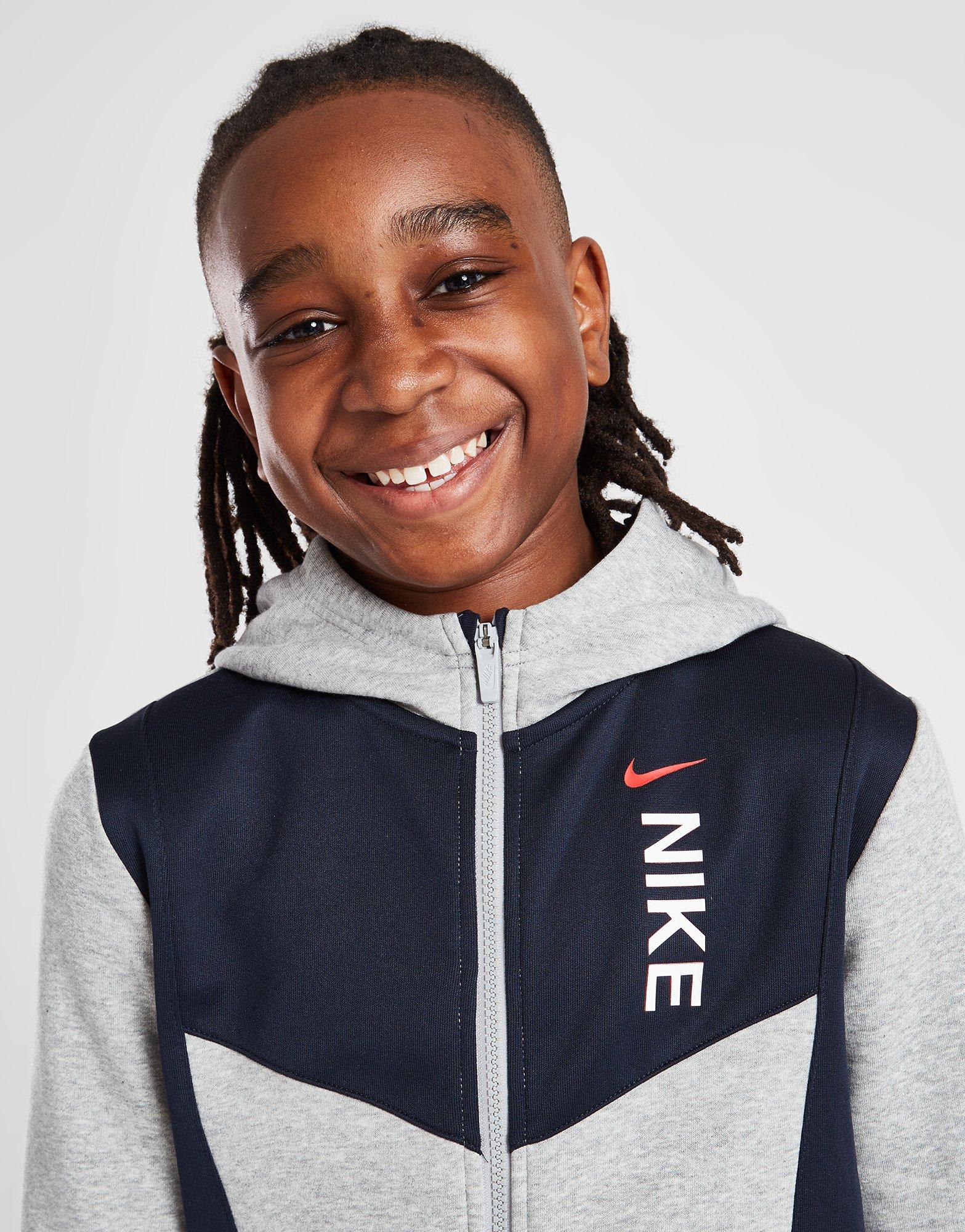 Grey Nike Full Zip Hybrid Hoodie JD Sports Malaysia