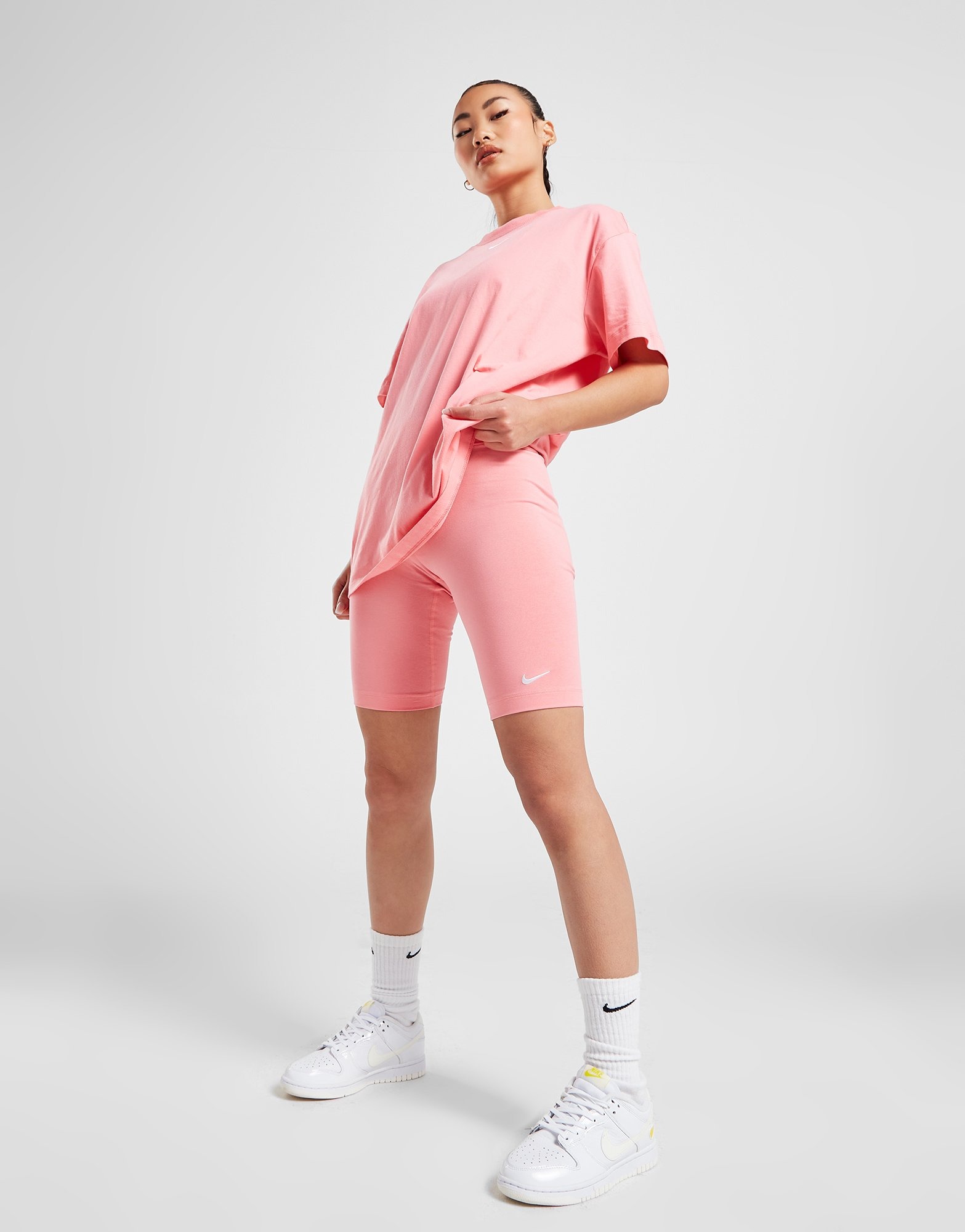 pink nike biker shorts