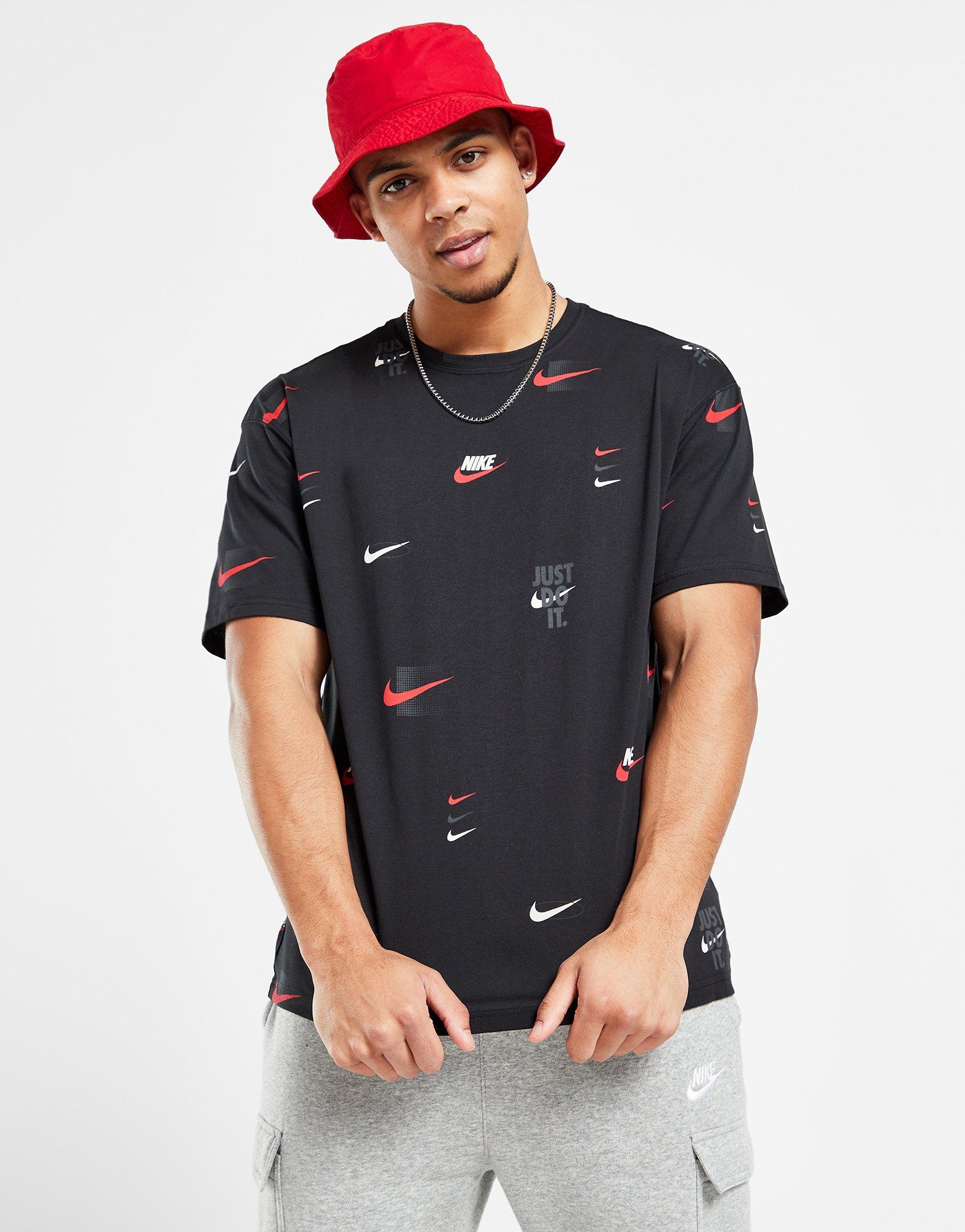 Black Nike Sportswear All Over Print T-Shirt