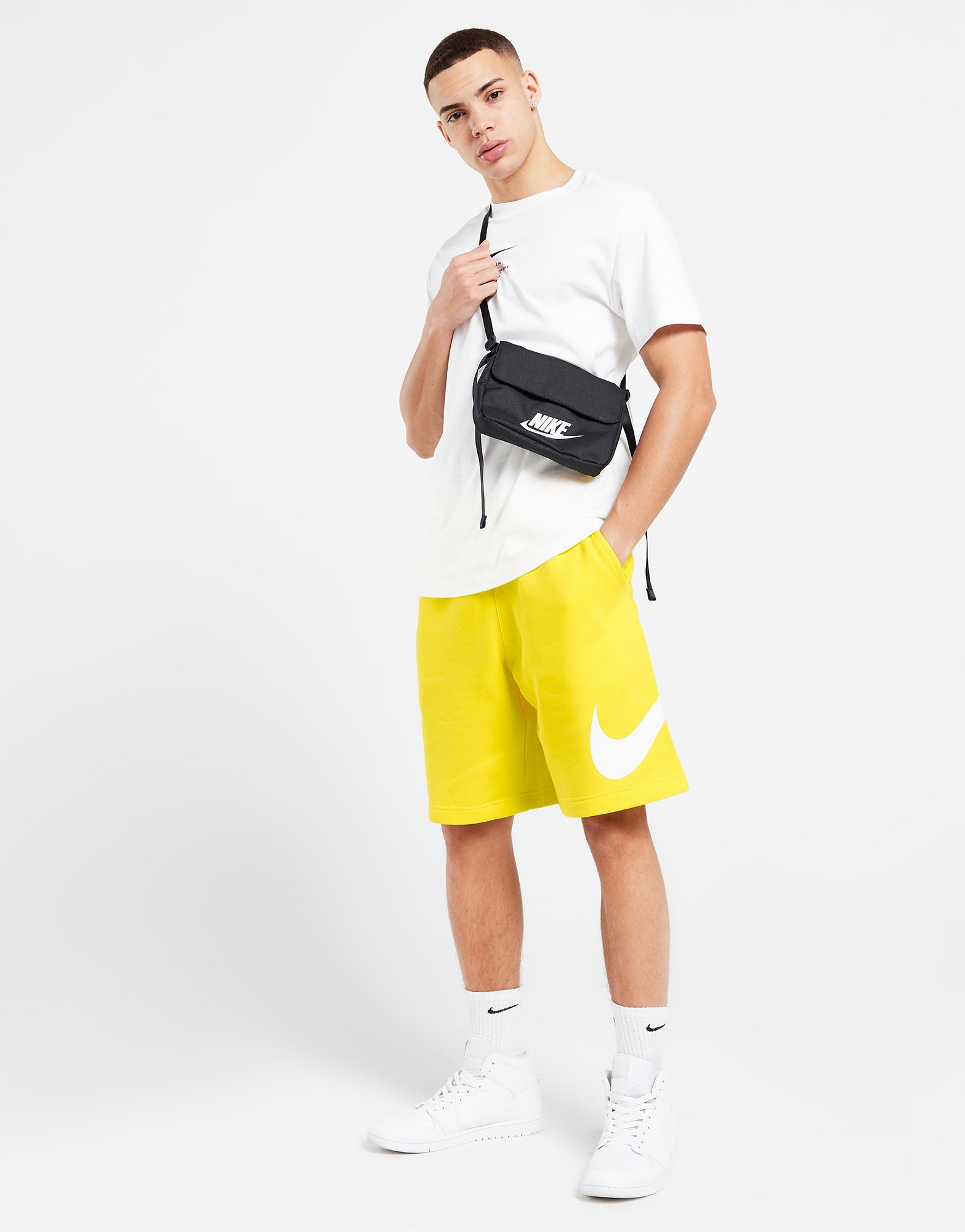 Yellow Nike Large Logo Shorts JD Sports NZ