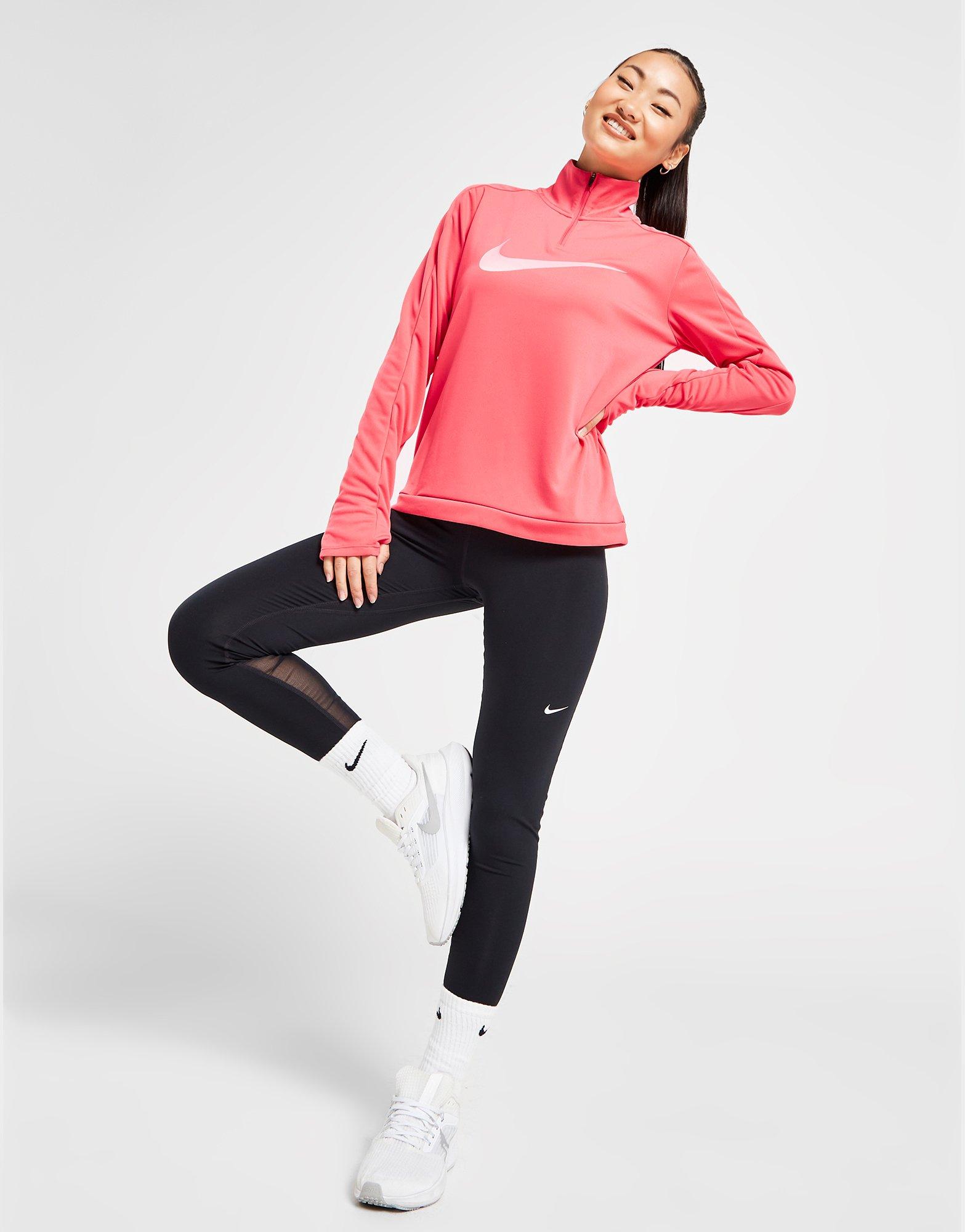 Nike Dri-FIT Swoosh Women's Printed 1/4-Zip Running Top. Nike LU