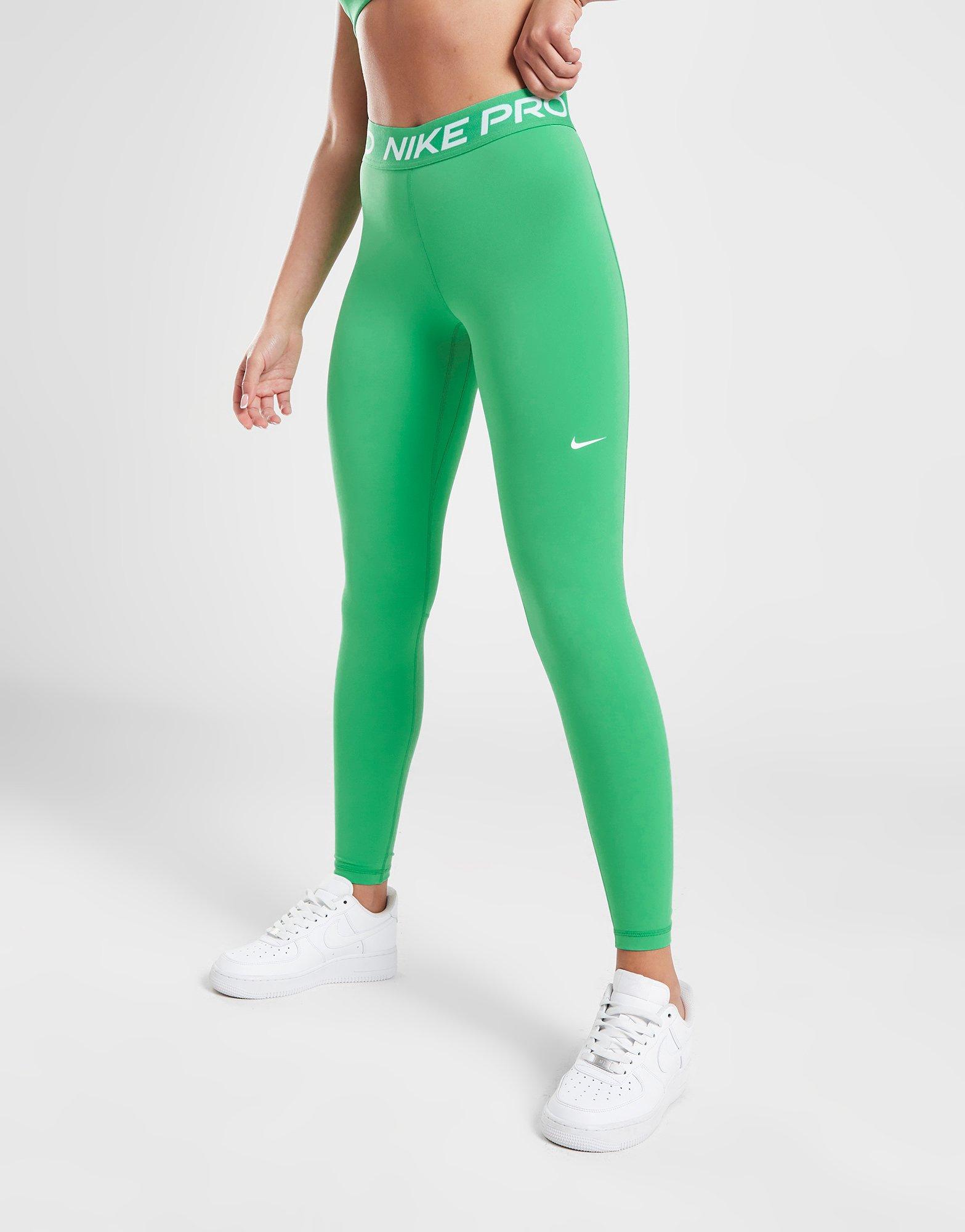 Green nike 2025 pro leggings