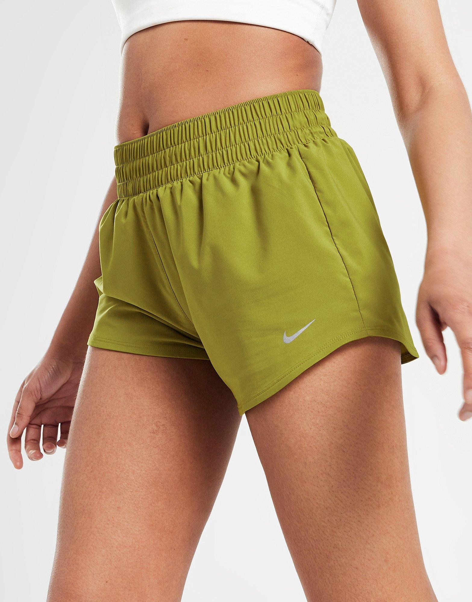 Green nike store shorts womens