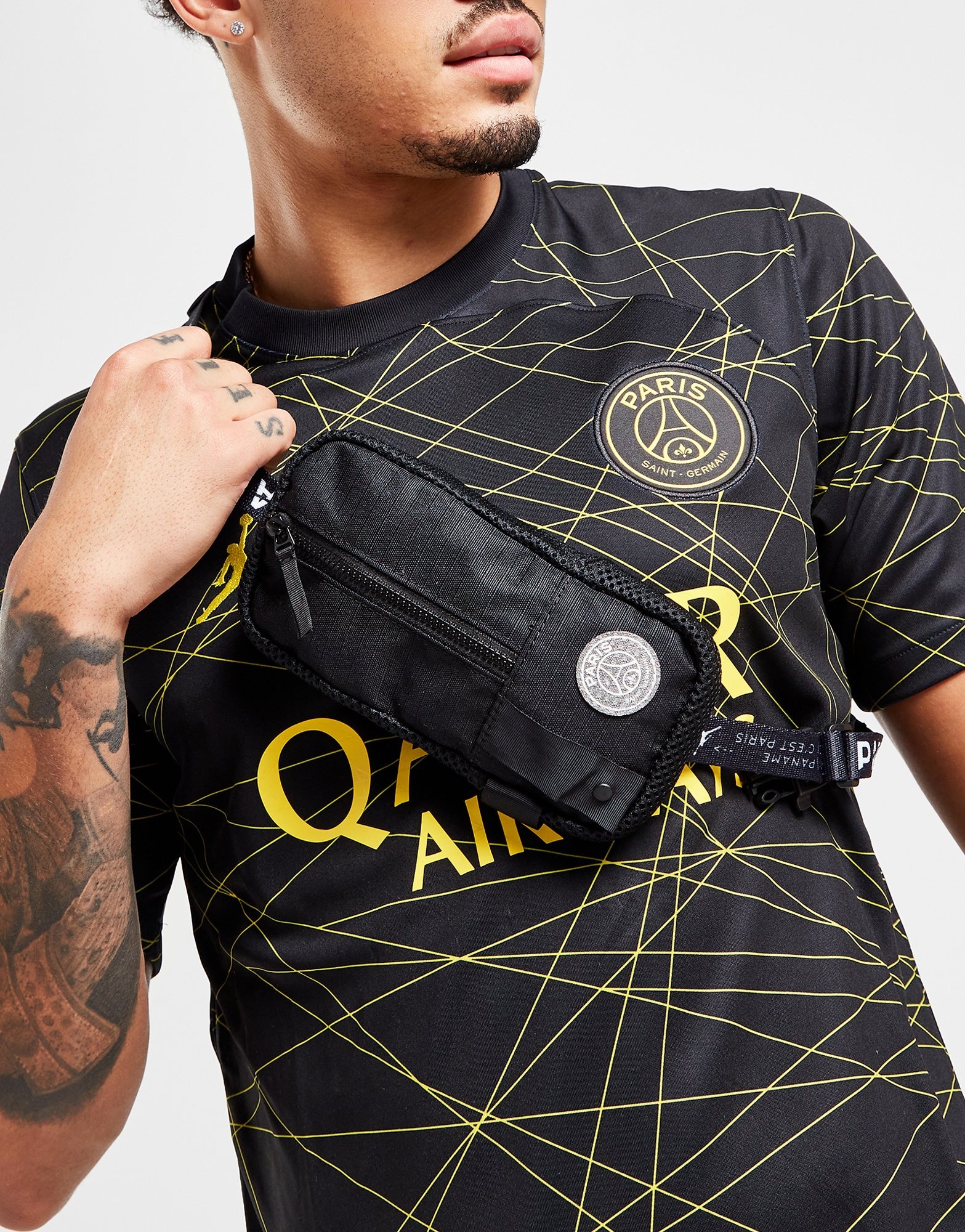 Black Jordan Paris Saint Germain Lanyard Utility Bag - JD Sports