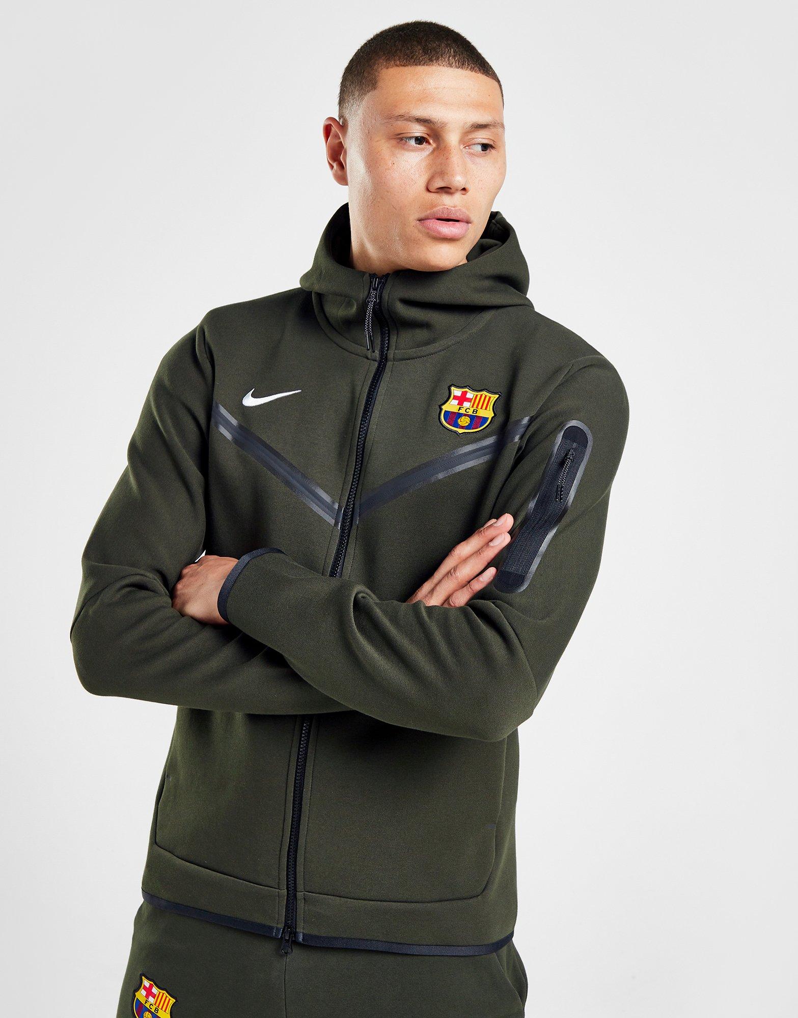 Nike sudadera con capucha FC Barcelona Fleece en Verde JD Sports España