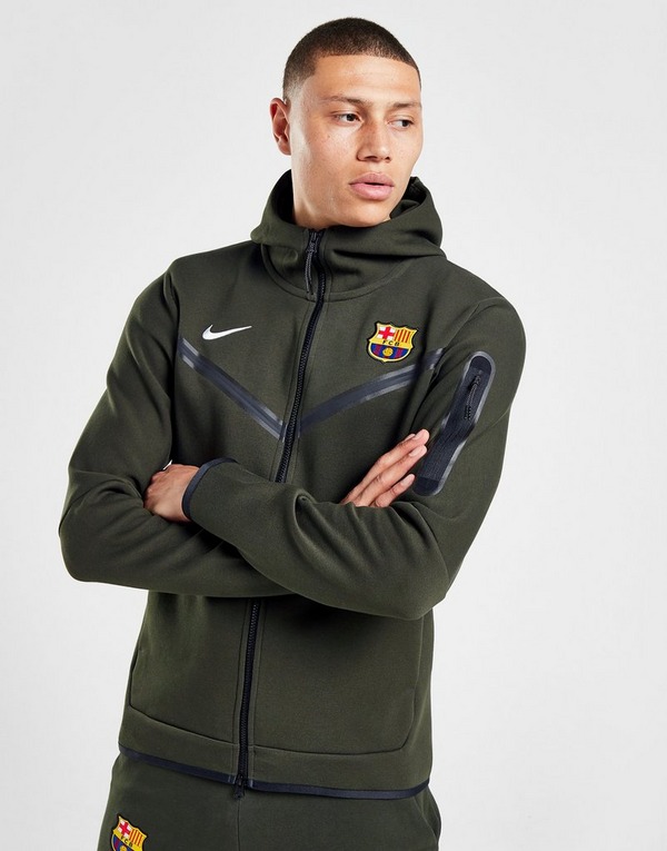 Marcha mala teléfono Vadear Green Nike FC Barcelona Tech Fleece Hoodie | JD Sports Global