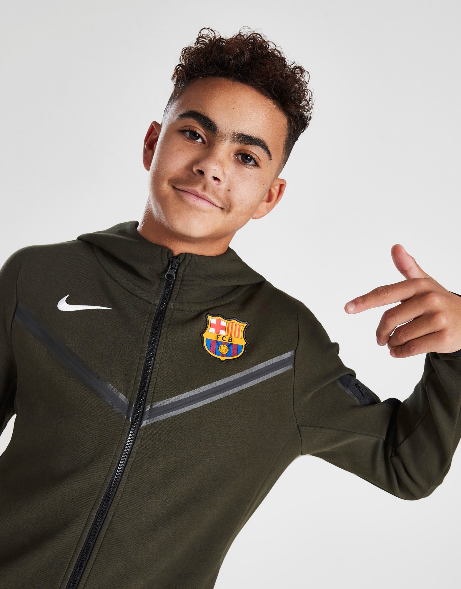 rumor Conciso entrenador Green Nike FC Barcelona Tech Fleece Full Zip Hoodie Junior | JD Sports  Global