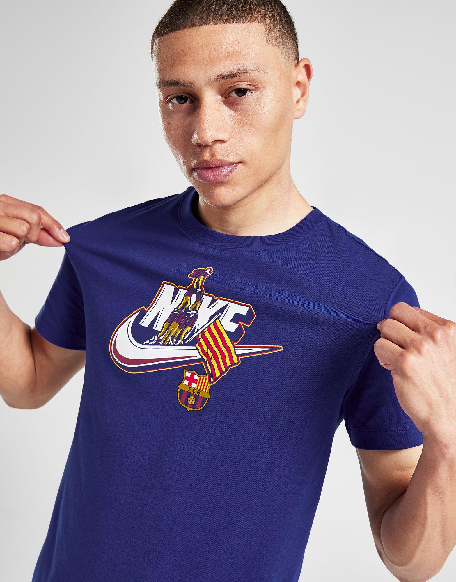Middelen Wat plaag Blauw Nike FC Barcelona Futura T-Shirt - JD Sports Nederland