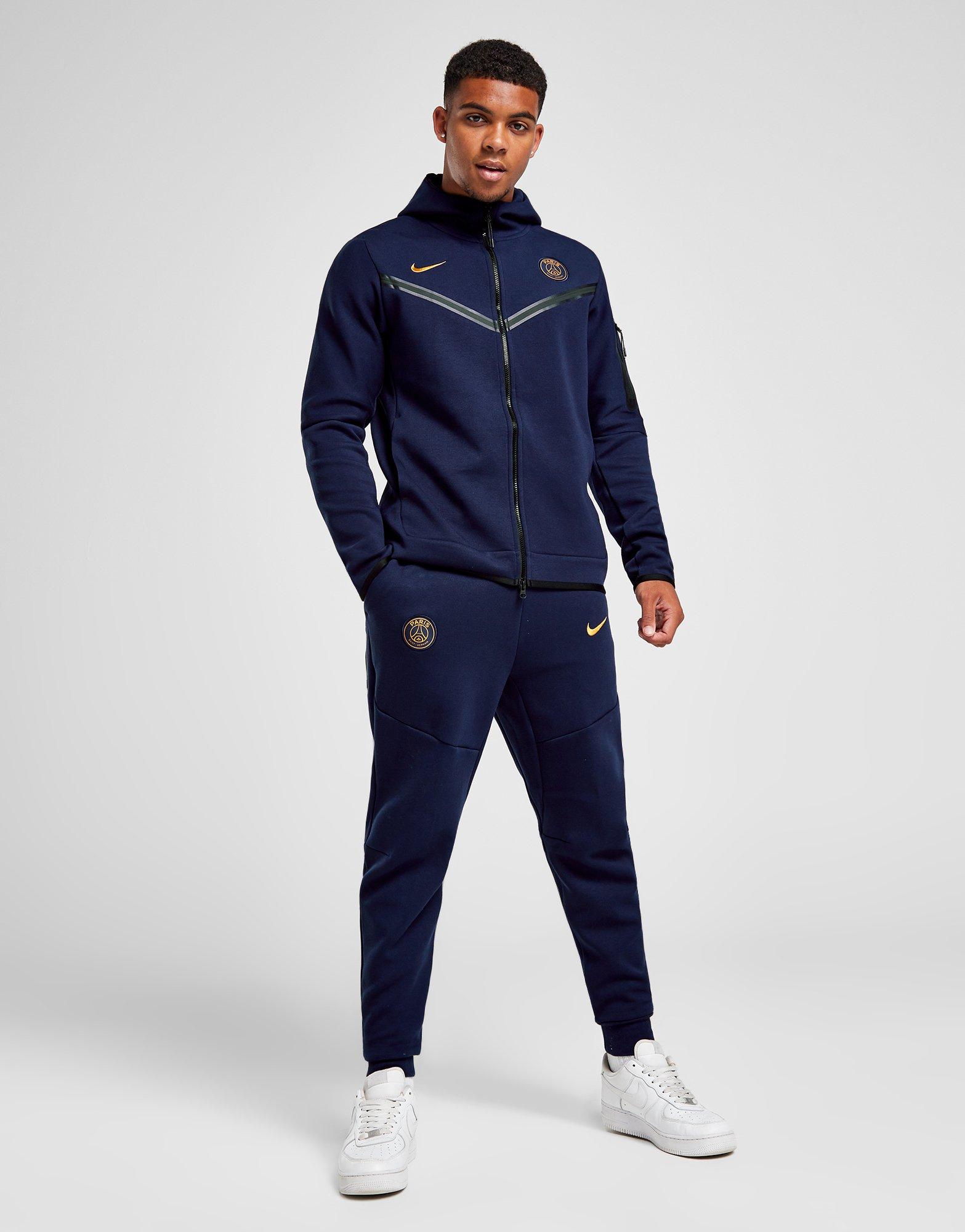 Nike Jordan x Psg Paris Saint Germain Hoodie Pullover Pockets New Blue 22M  Men S