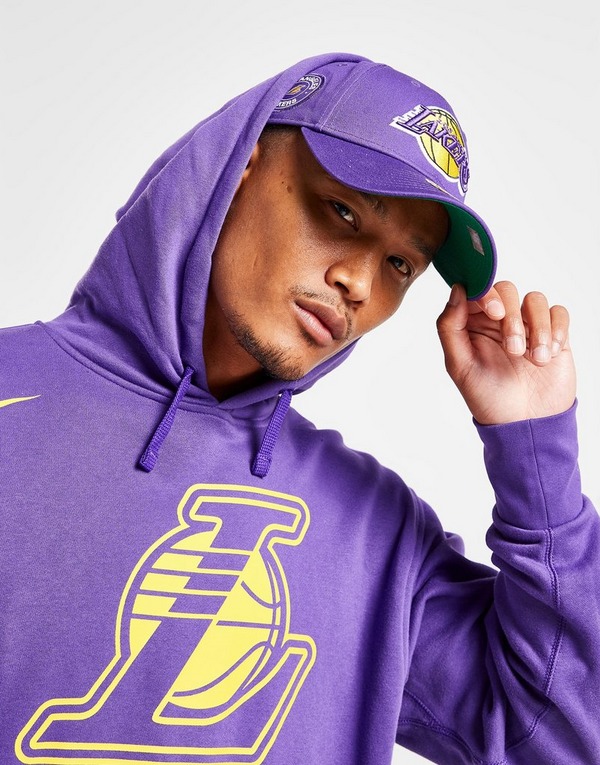 Nike Lakers Warm Up Hoodie Men Medium Tech Fleece NBA LA Purple