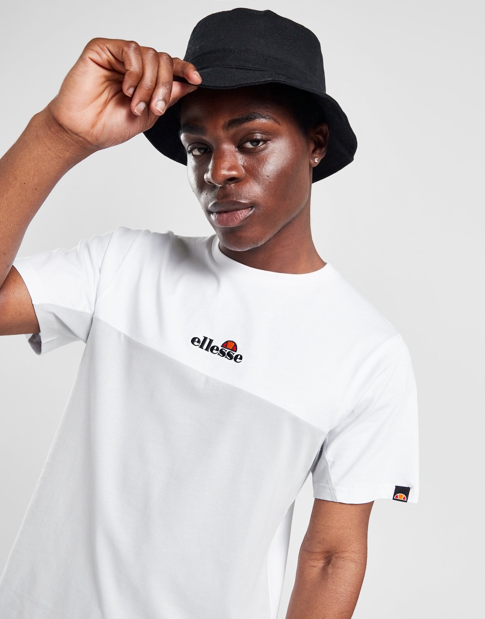 White Ellesse Stellos Colour Block T-Shirt | JD Sports Global