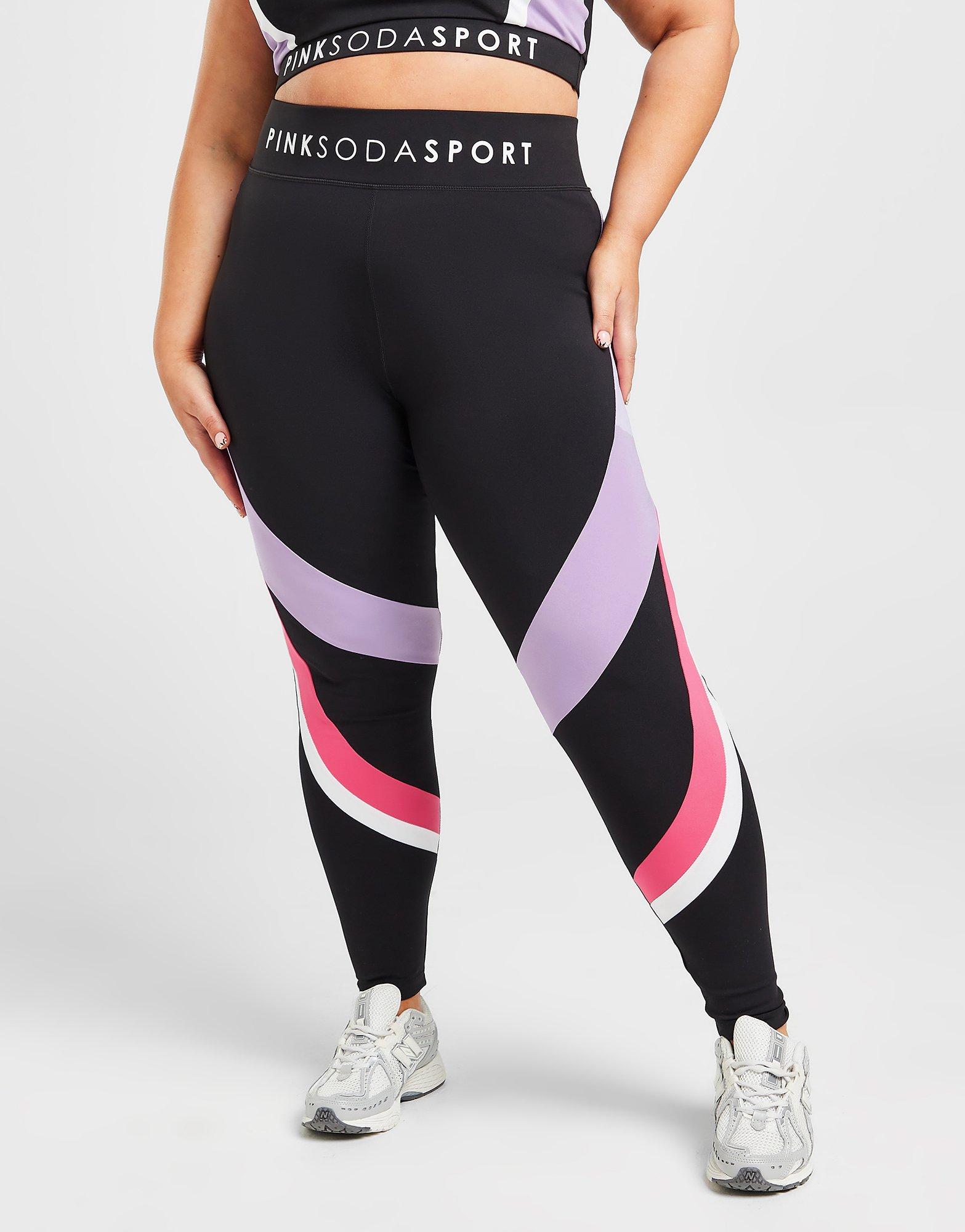 Pink Soda Sport Plus Size Paradise Colour Block Tights