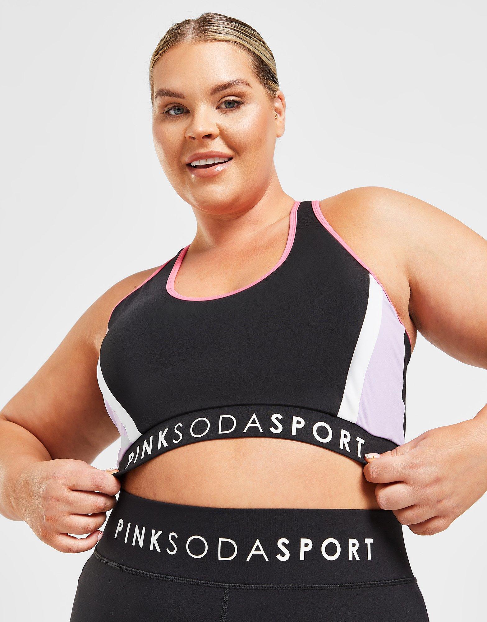 Pink Soda Sport Plus Size Paradise Colour Block Sports Bra