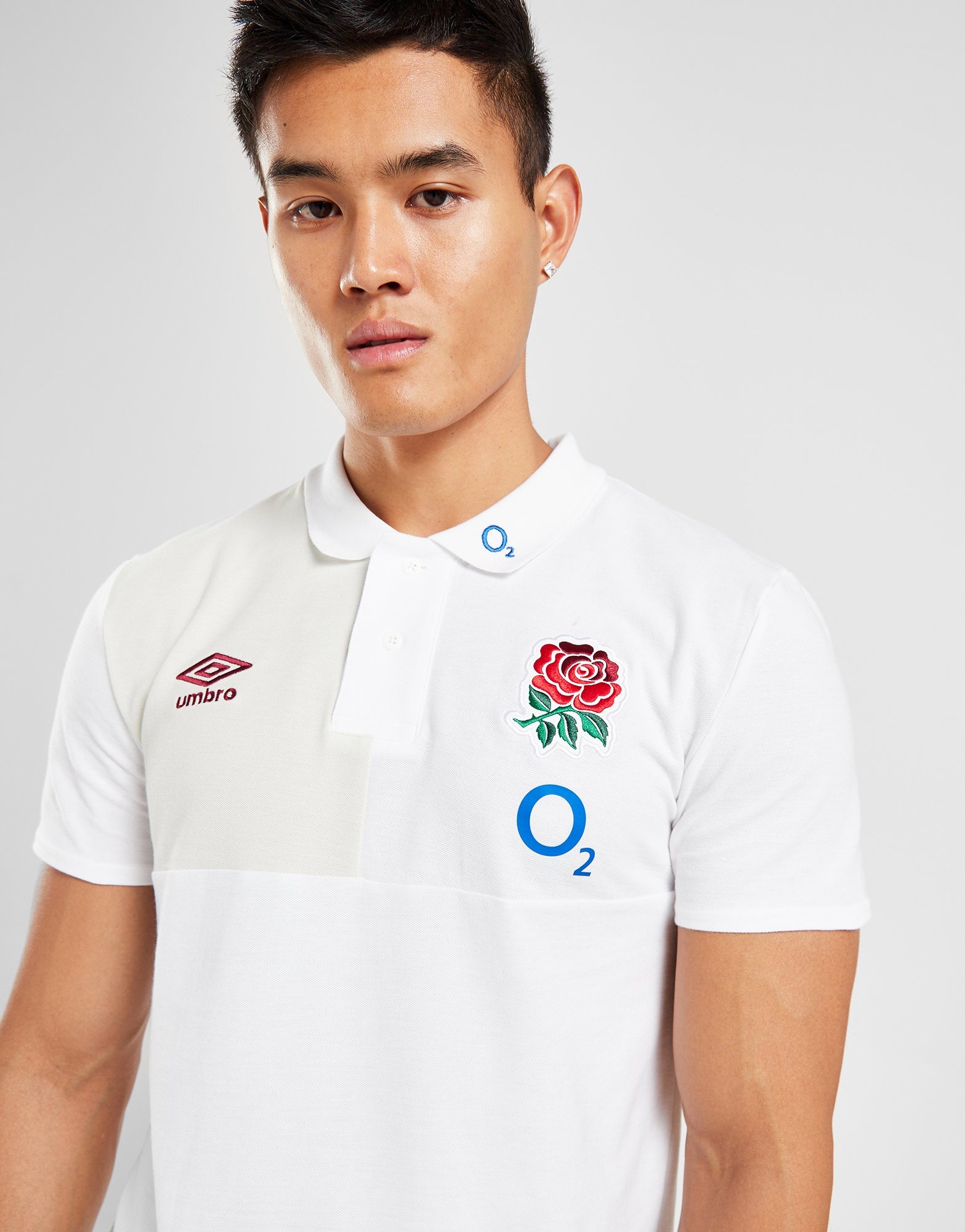 WHITE Umbro England RFU Polo Shirt JD Sports