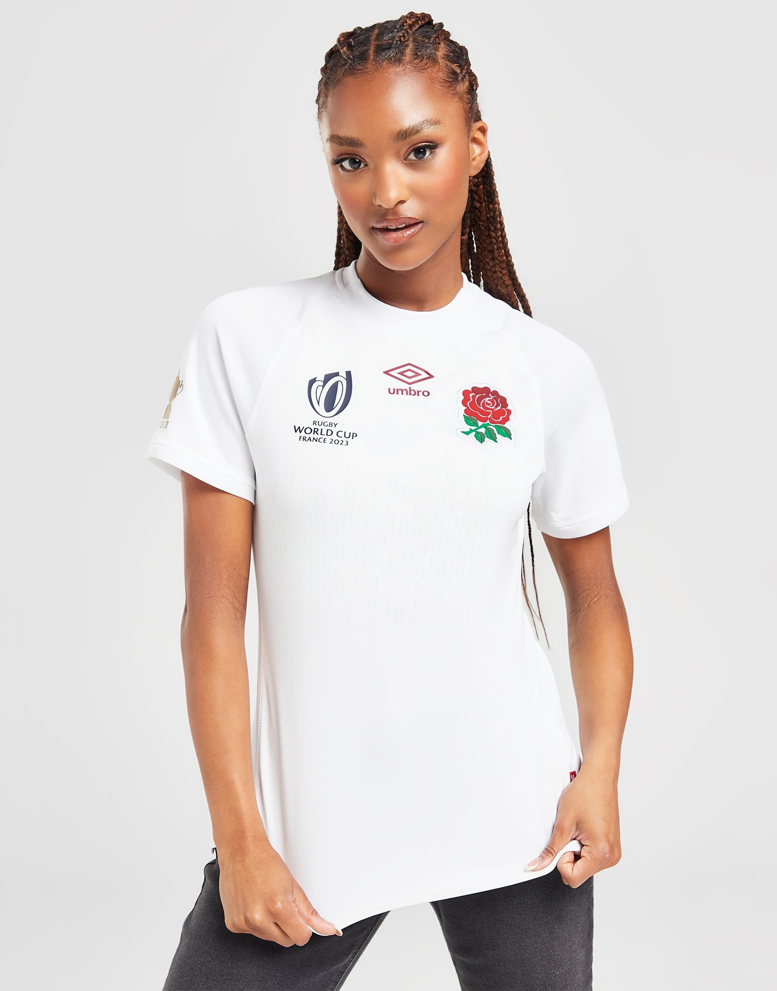 England RWC 23 Home Jersey by Umbro | Small | Black/White/Grey