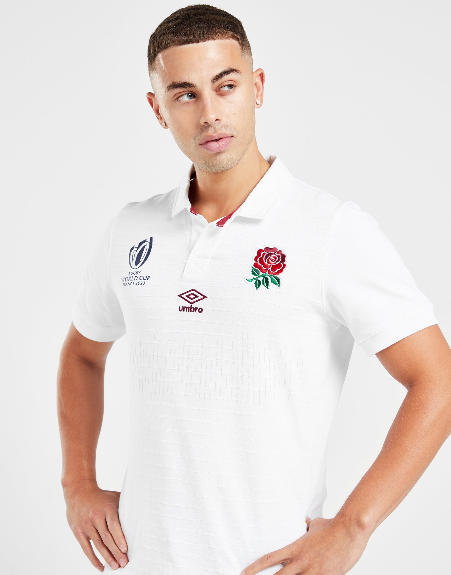 White Umbro England RWC 2023 Short Sleeve Classic Shirt JD Sports