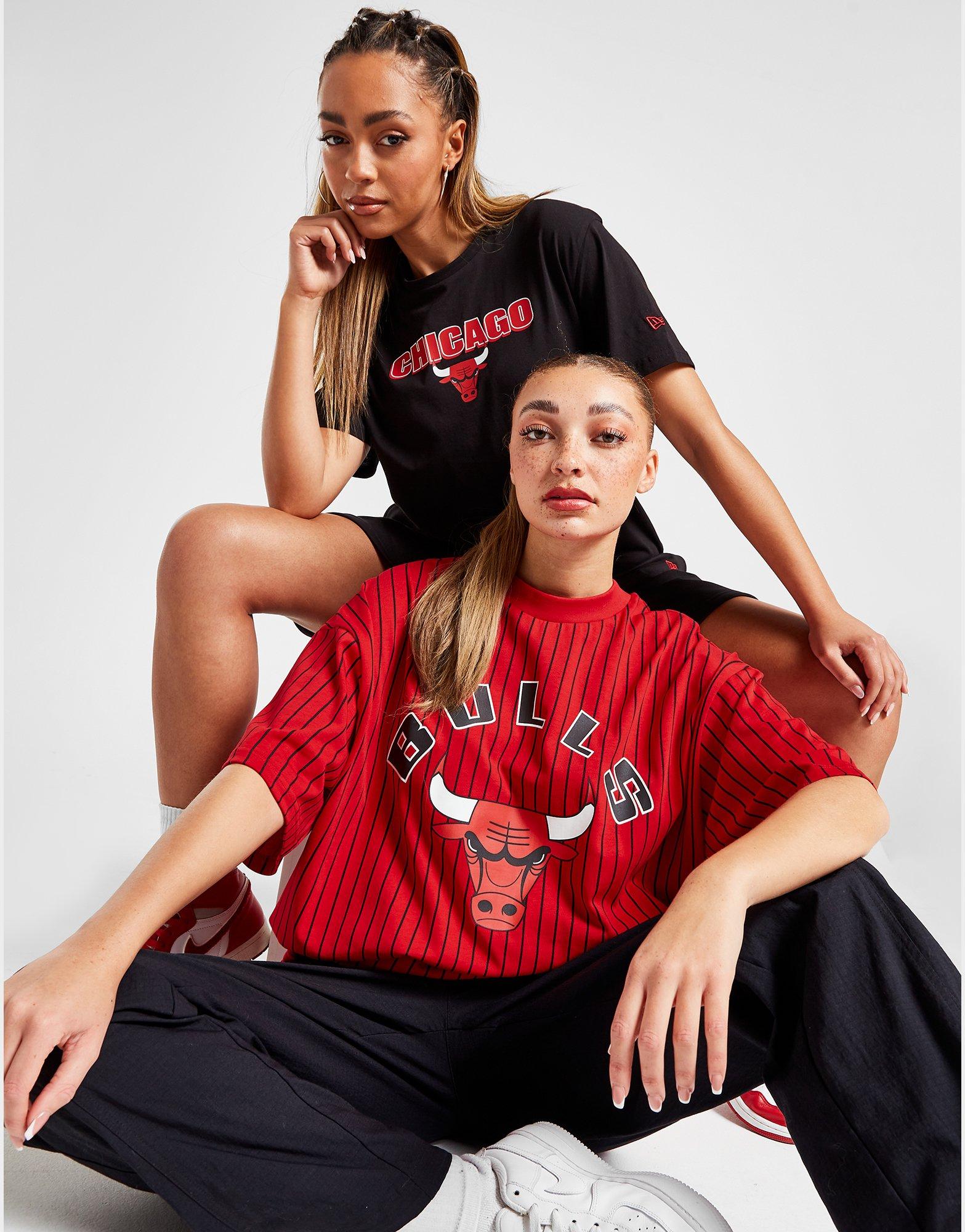 Pinstriped Baseball Style Shirt Chicago Bulls