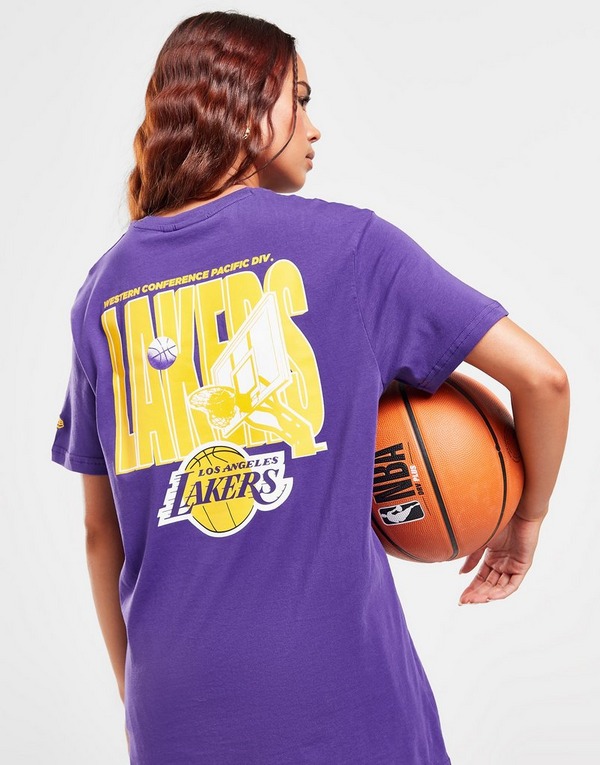 Purple New Era NBA LA Lakers Graphic T-Shirt