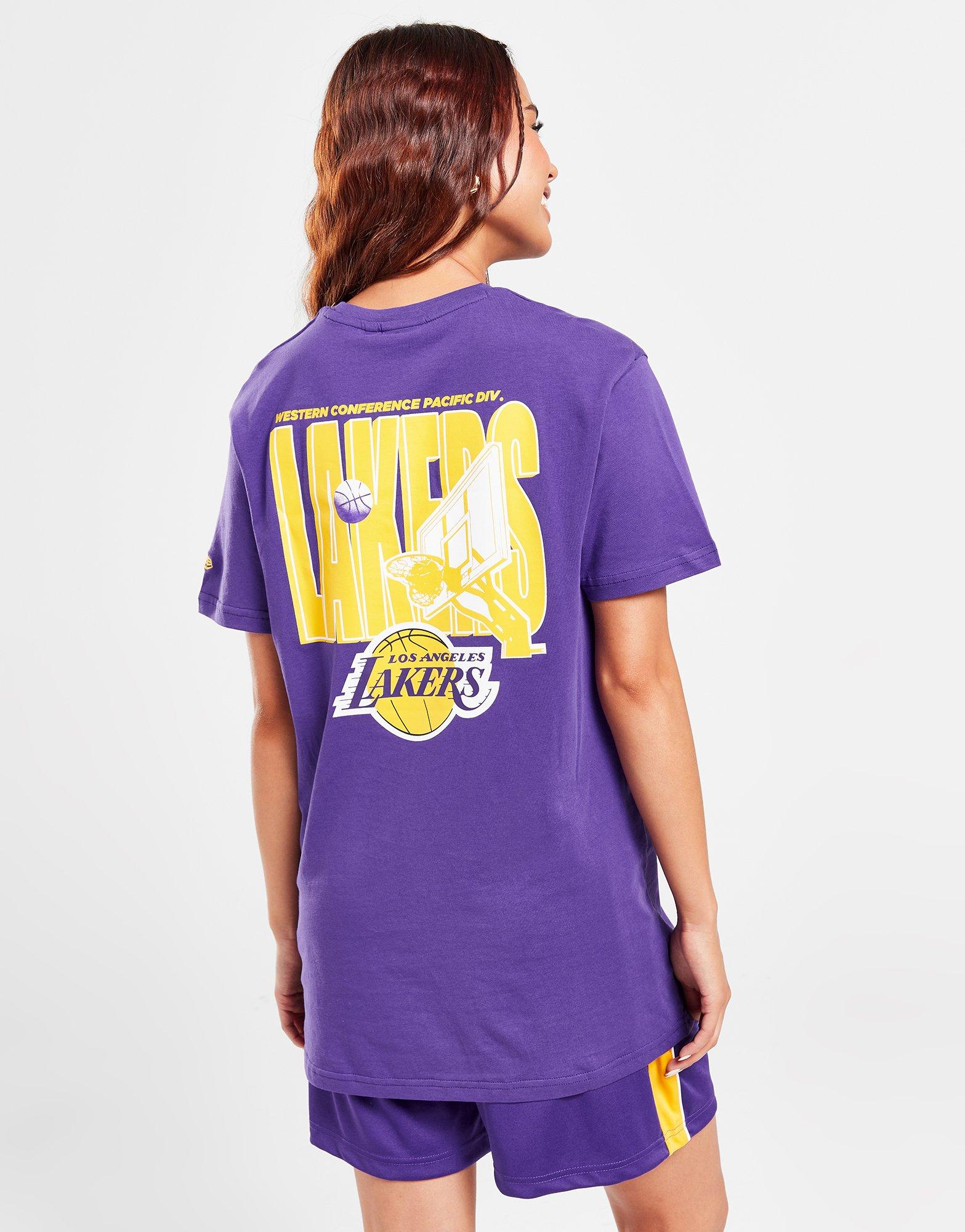 Purple New Era NBA LA Lakers Graphic T-Shirt