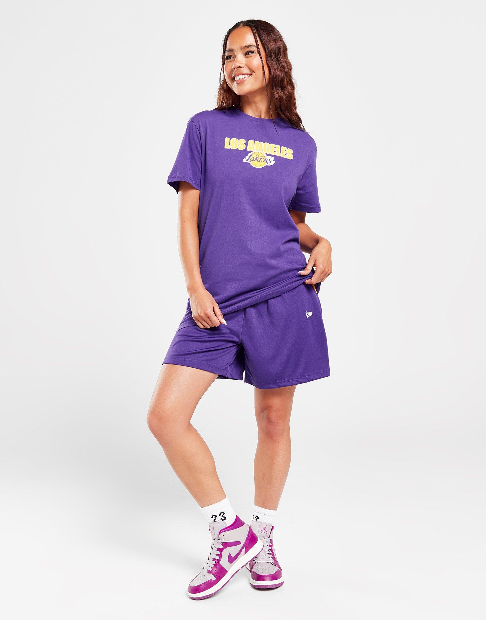 Purple New Era NBA LA Lakers Graphic T-Shirt