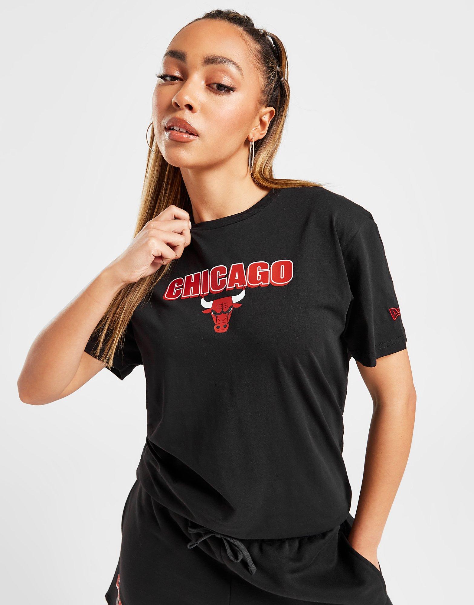 T-Shirt New Era Back Body Water Print NBA Chicago Bulls - Black - men´s 