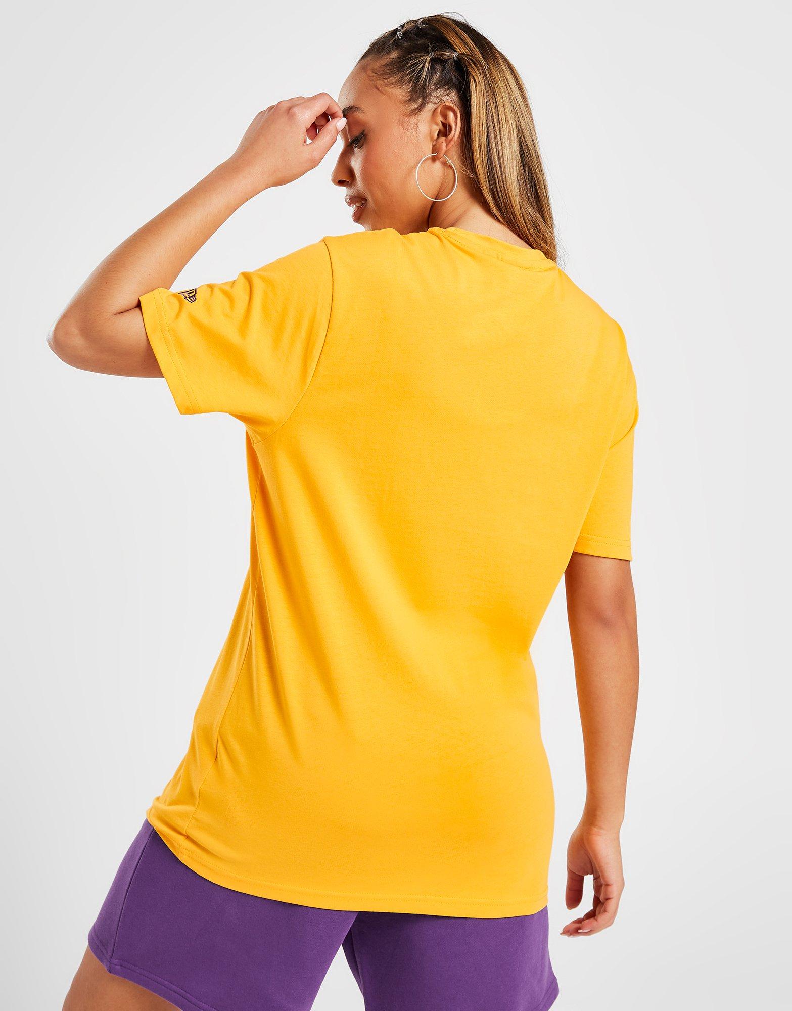 New Era NBA LA Lakers Logo T-Shirt - Yellow - Womens, Compare