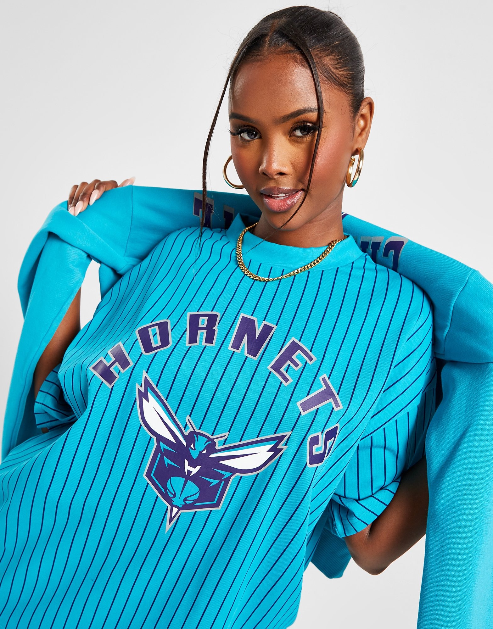 Charlotte Hornets Nike NBA Authentics Long Sleeve Shirt Women's Purple  New