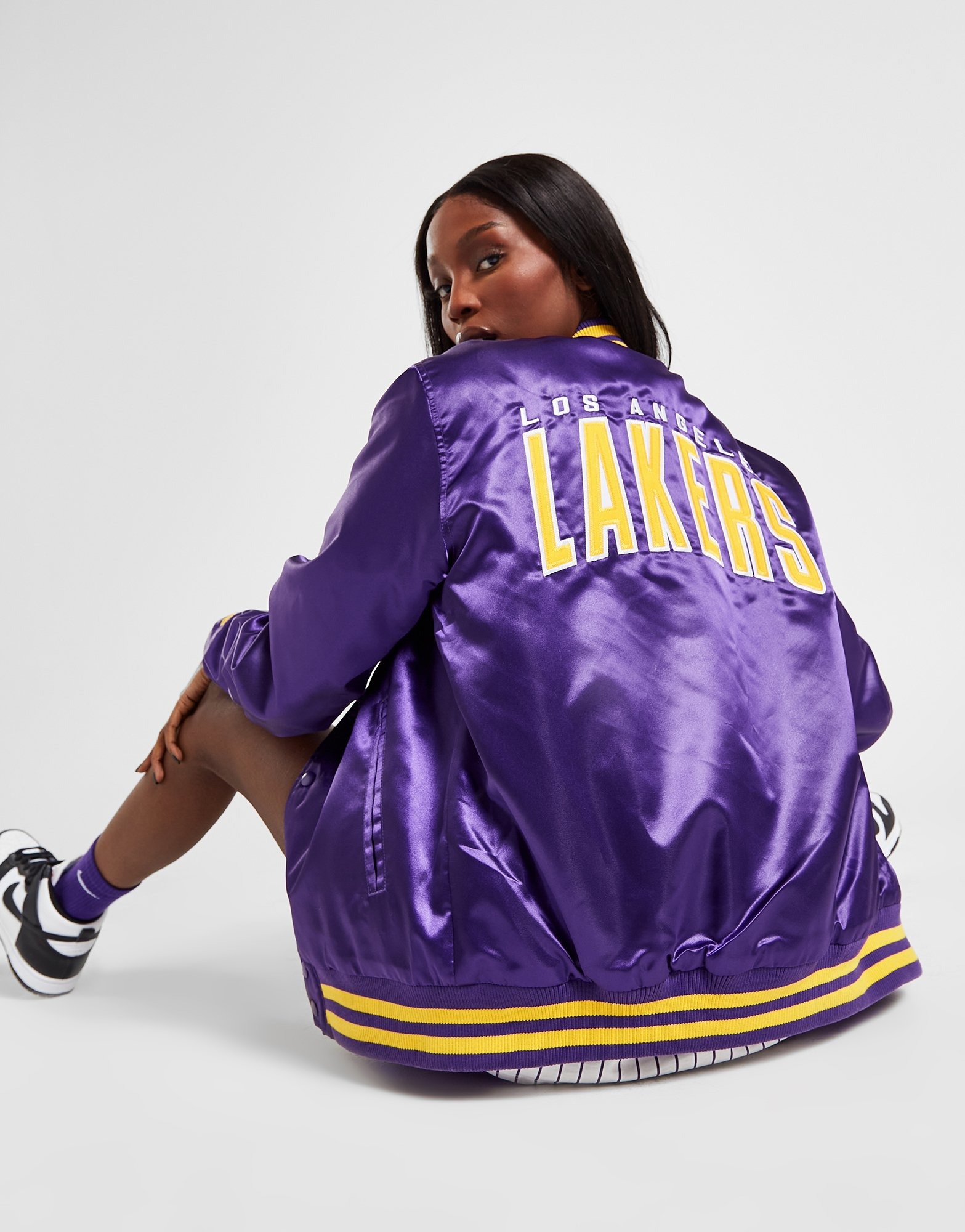 Purple New Era NBA LA Lakers Bomber Jacket | JD Sports UK