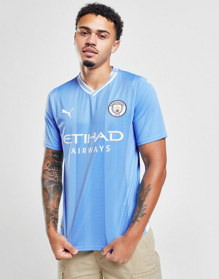 Blue Puma Manchester City FC 2023/24 Home Shirt | JD Sports UK