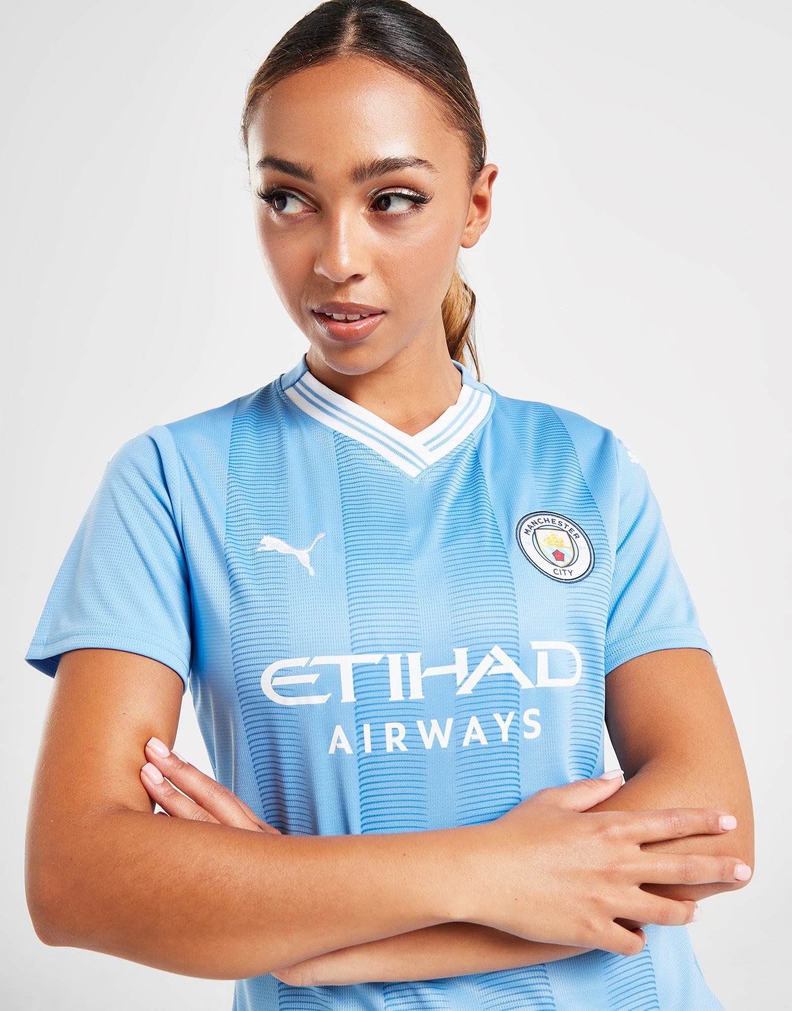 NIKE Manchester City Womens Away Shirt Season 14/15 Blue Size L