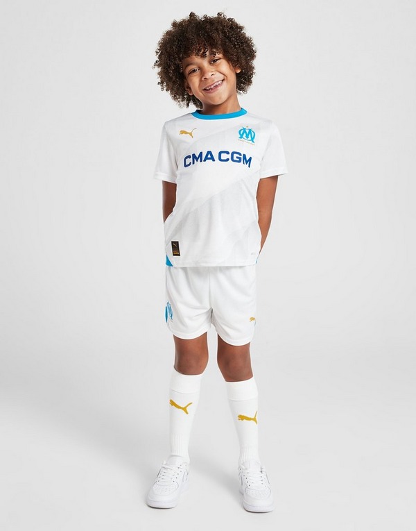White Puma JD 2023/24 Home Sports Marseille Olympique Children Kit - Global