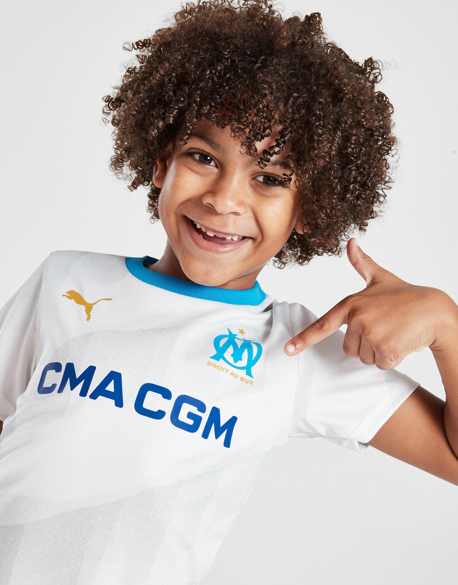 White Puma Olympique Sports Marseille Children 2023/24 JD Kit - Home Global