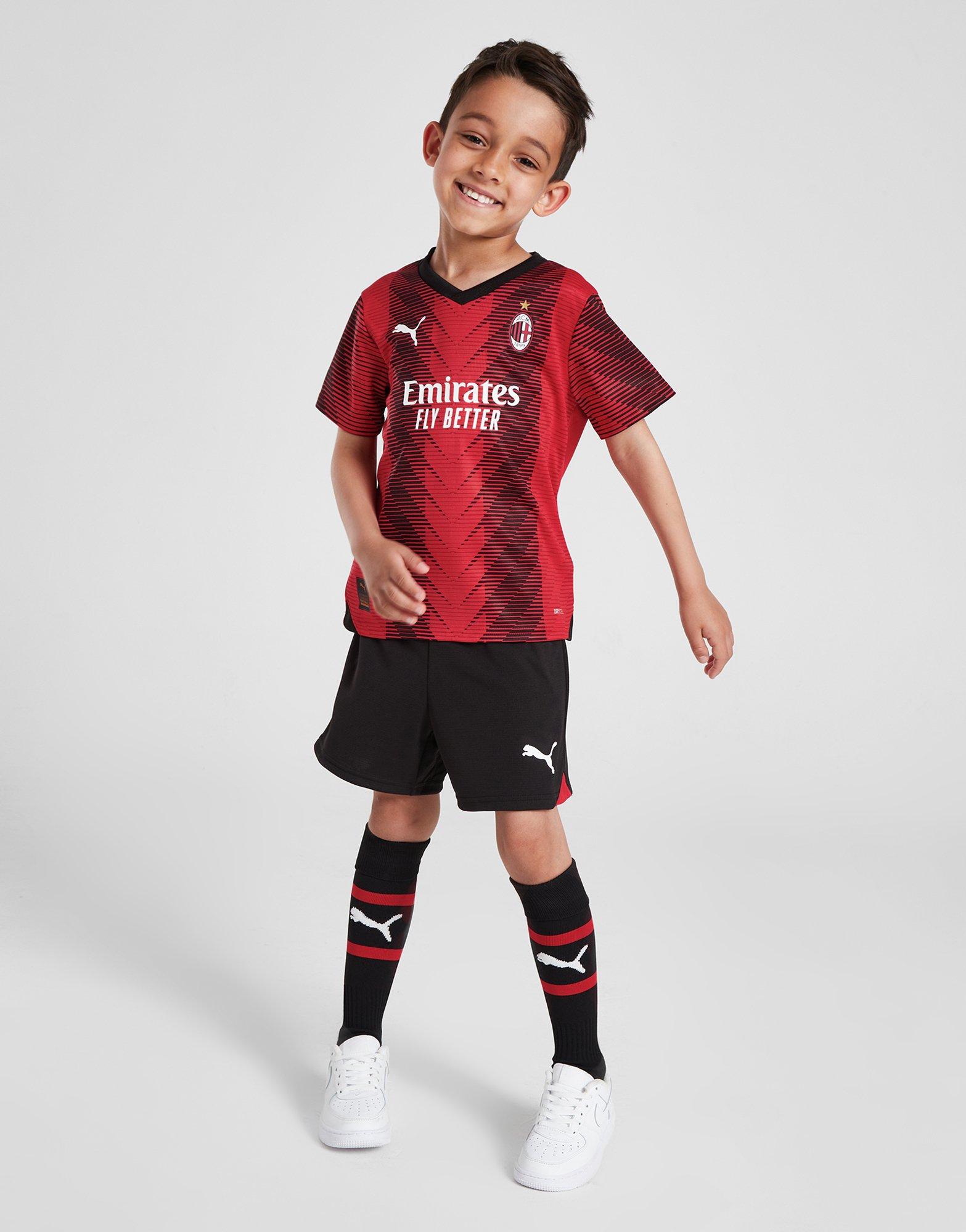 Red Puma AC Milan 2023/24 Home Kit Children