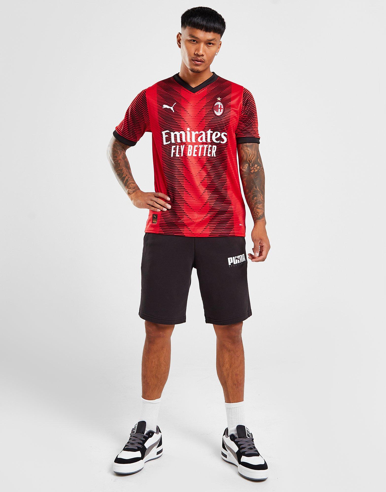 Maglia Calcio AC MILAN PUMA Home 2023 24 Ragazzo Rosso Nero maniche corte