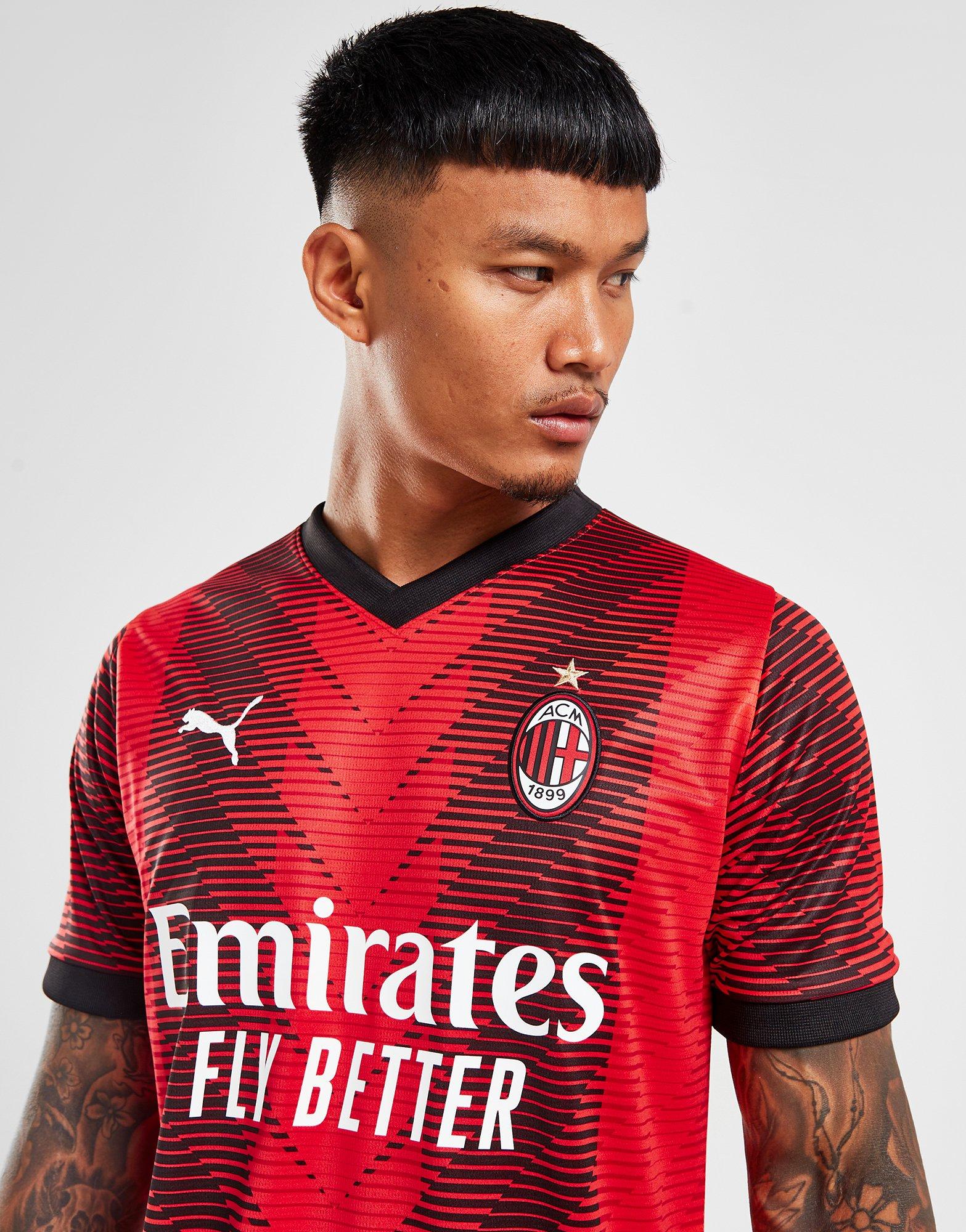 AC Milan Felpa con Cappuccio, ACM, Rosso, Bambini e Ragazzi