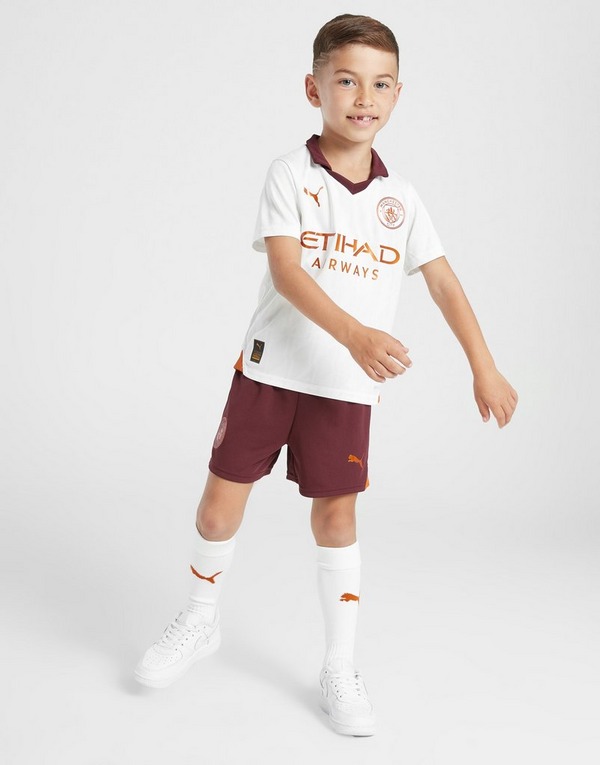 JD Puma - Manchester Away FC White Global City 2023/24 Children Kit Sports