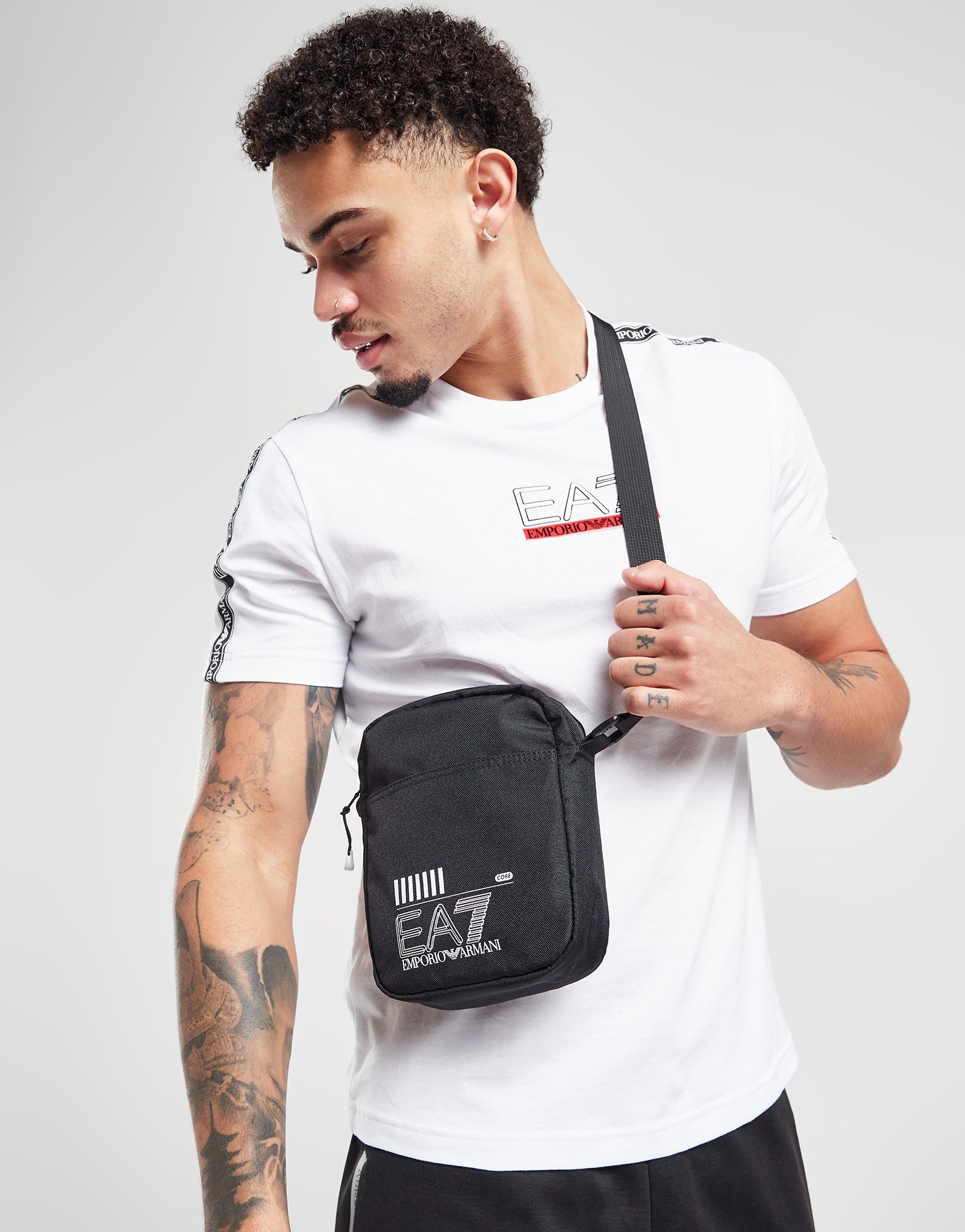 Black Emporio Armani EA7 Train Core Crossbody Bag | JD Sports Malaysia