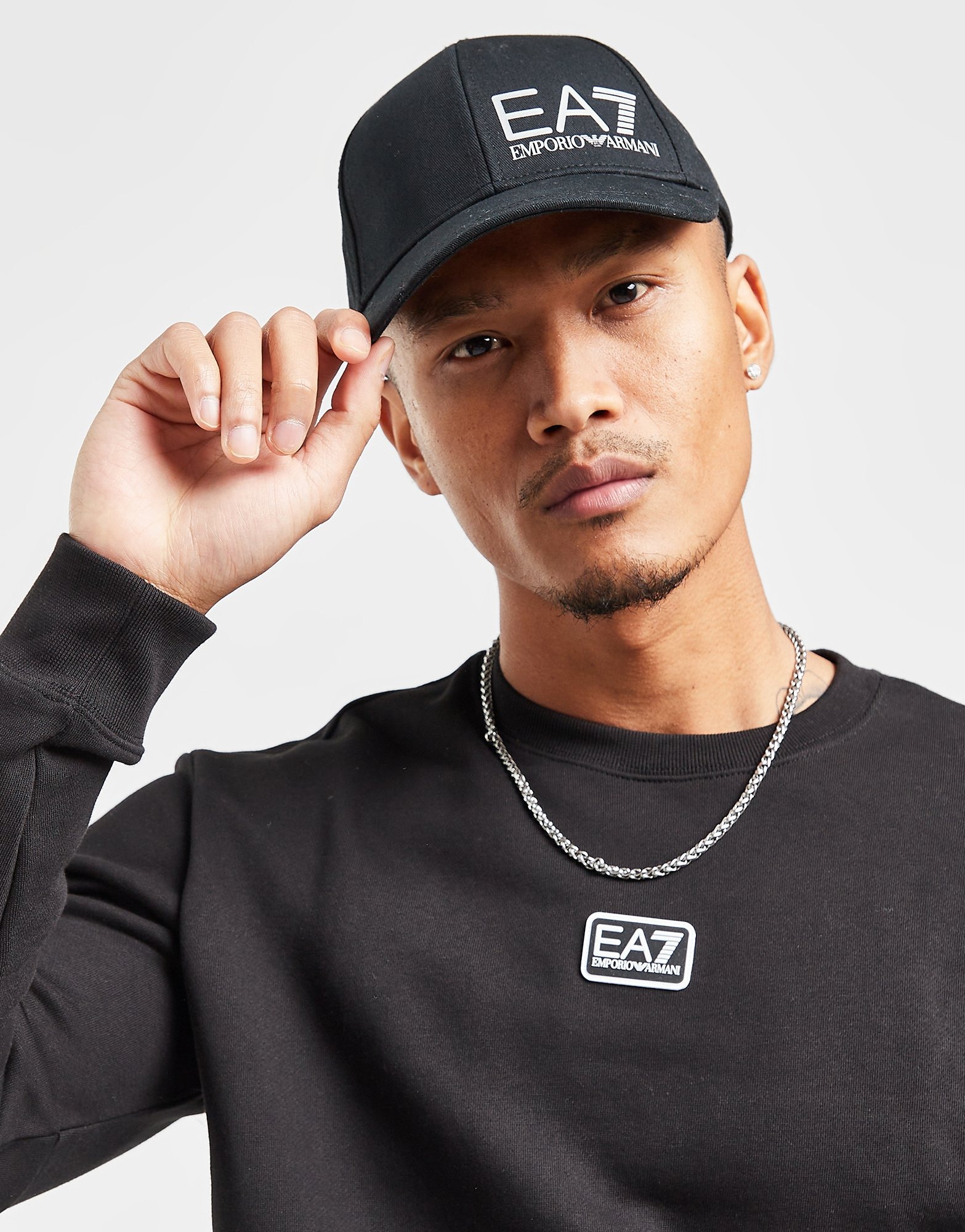 Black Emporio Armani EA7 Training Logo Cap JD Sports NZ