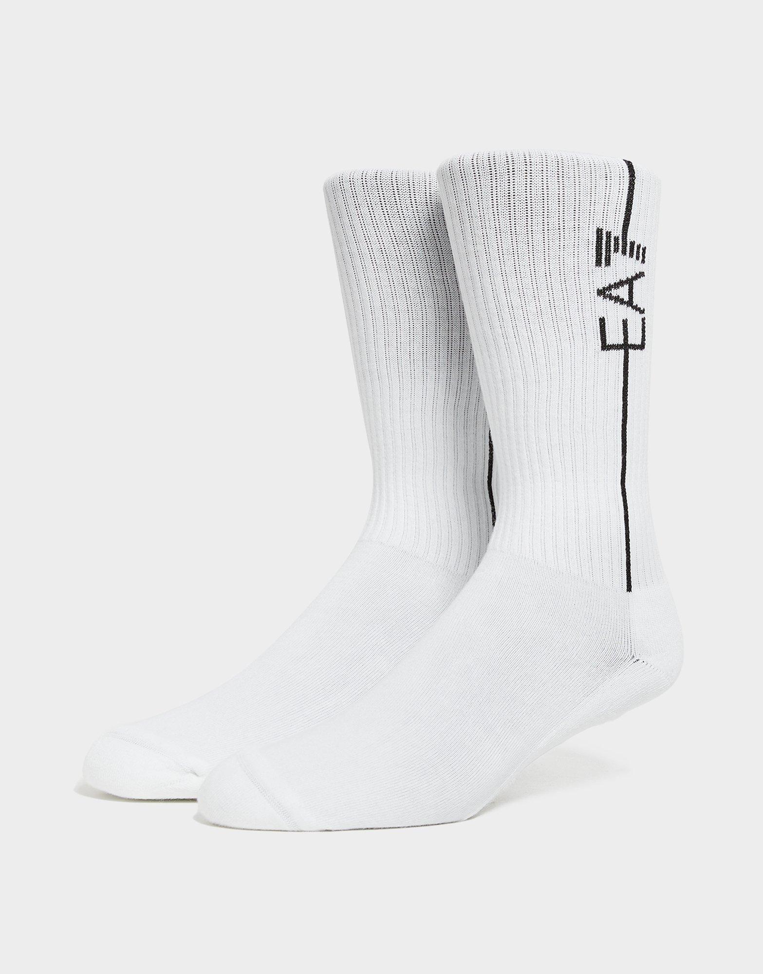 White Emporio Armani EA7 2 Pack Crew Socks JD Sports UK