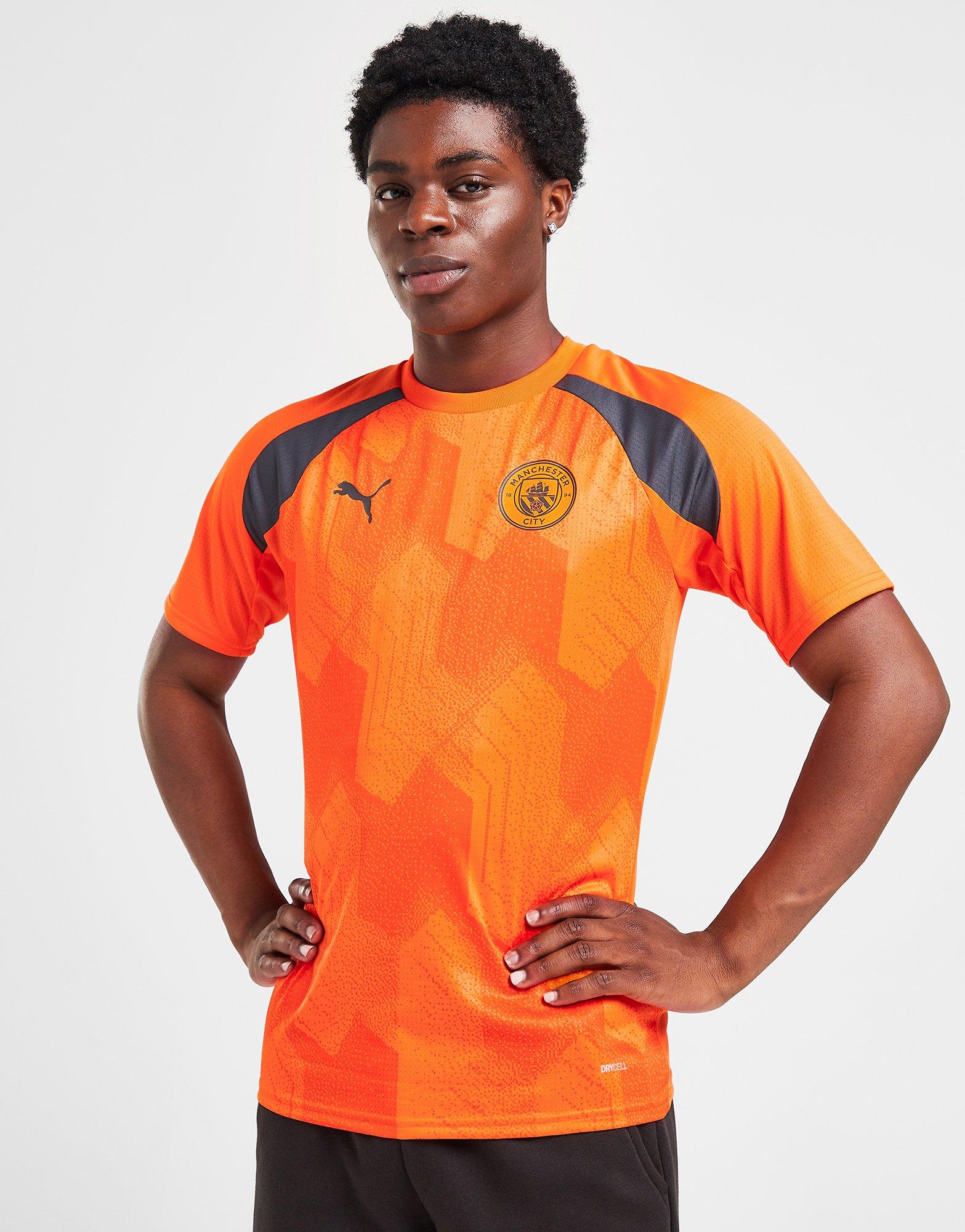 Orange Puma Manchester City FC Pre Match Shirt