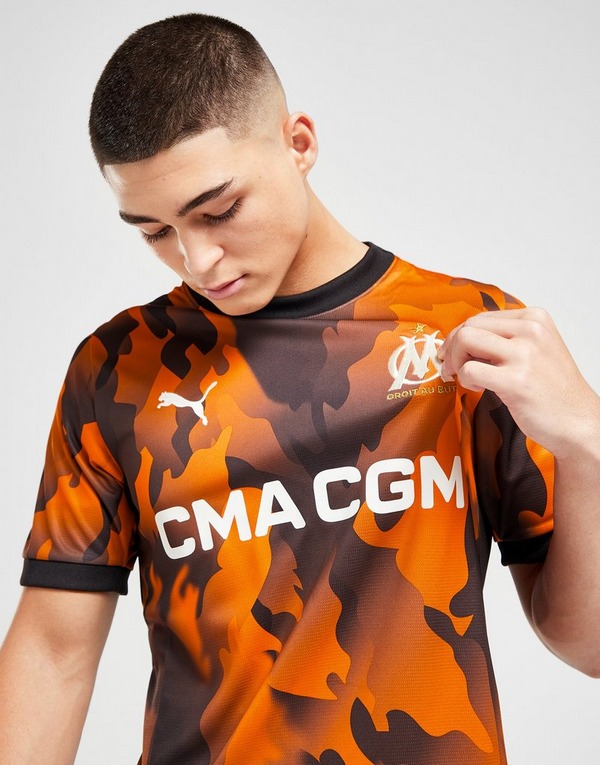 Maillot de football OM camouflage orange homme - Puma