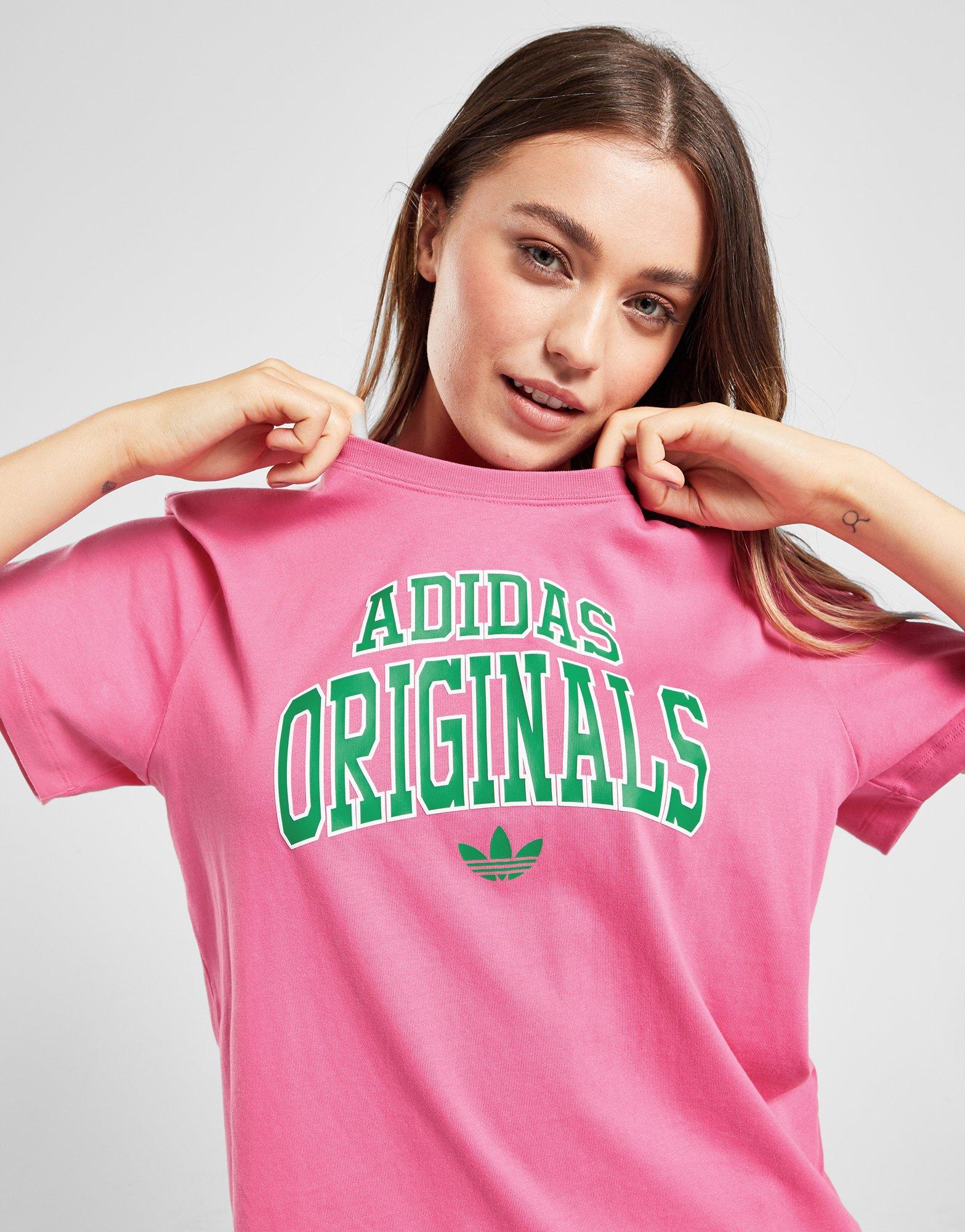 wakker worden toewijzen Consulaat Roze adidas Originals Varsity T-Shirt - JD Sports Nederland
