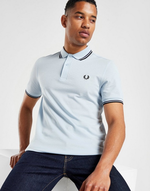 Blue Fred Tipped Short Polo Shirt Heren JD Sports